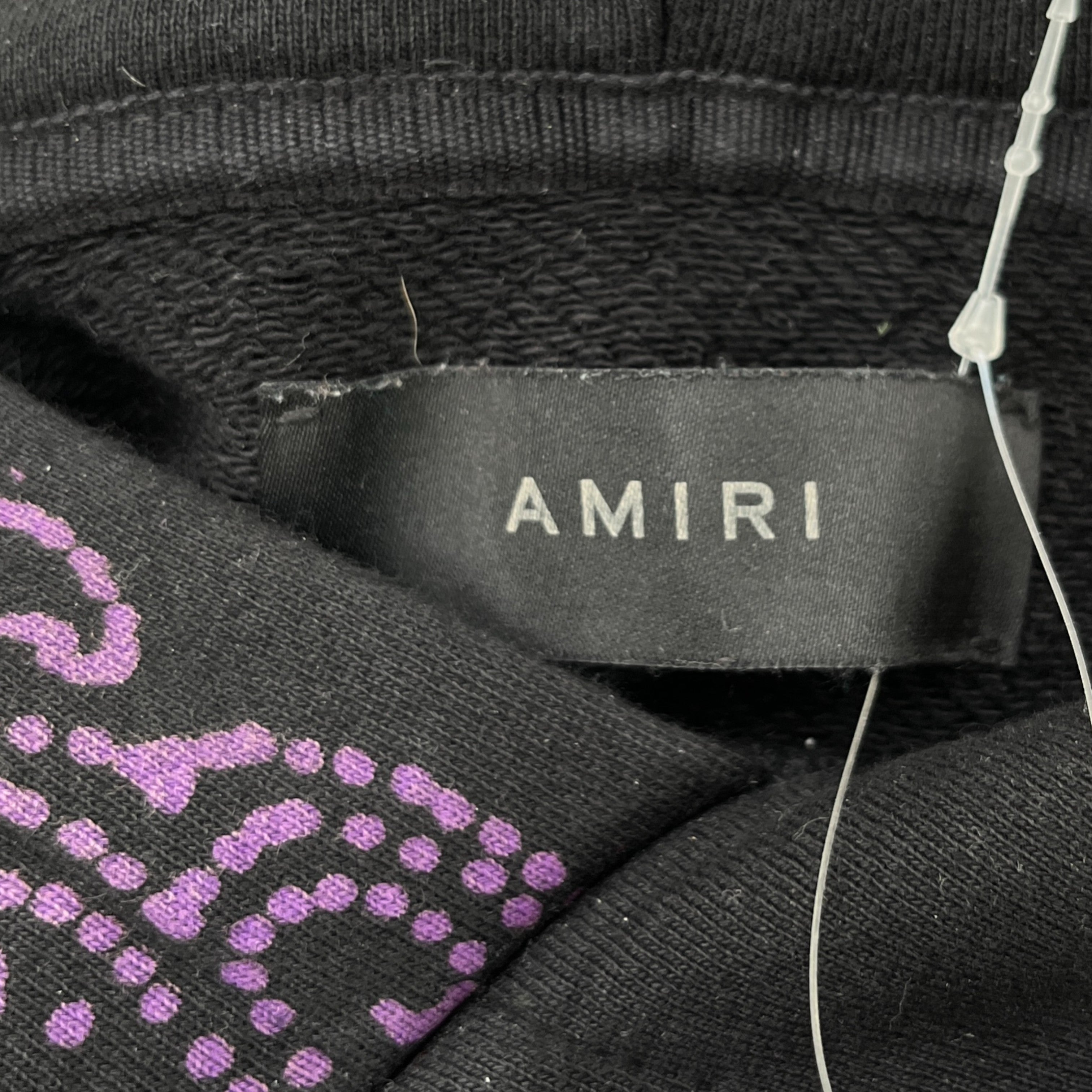 Men's Bandana Bleach Hoodie Black Size M