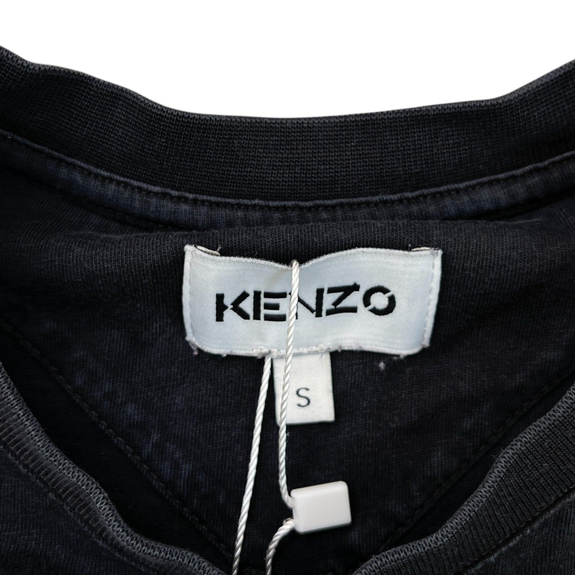 Men's Logo Print Long Sleeve T-Shirt Black Size S