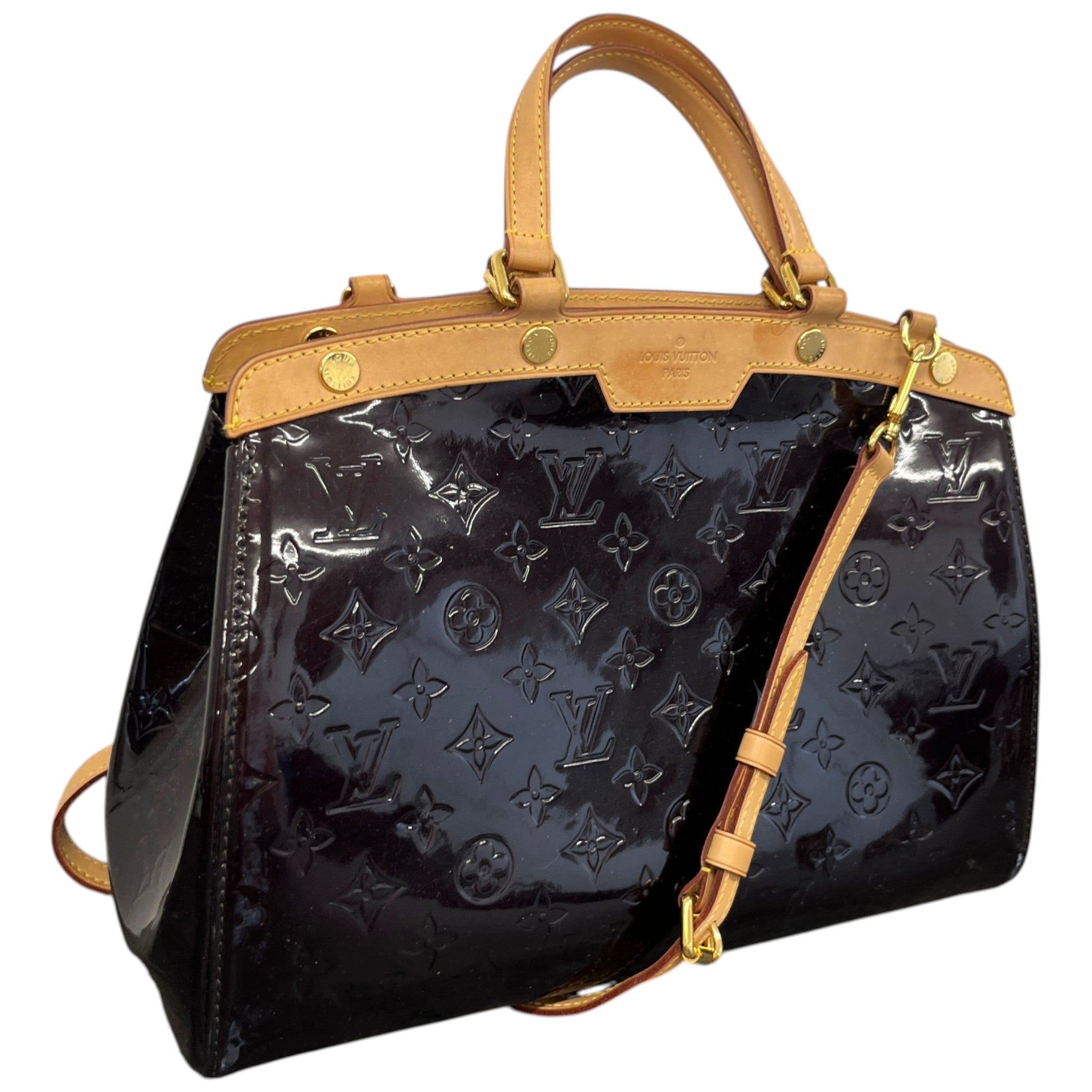 Women's Amarante Monogram Vernis Brea Mm Bag Burgundy