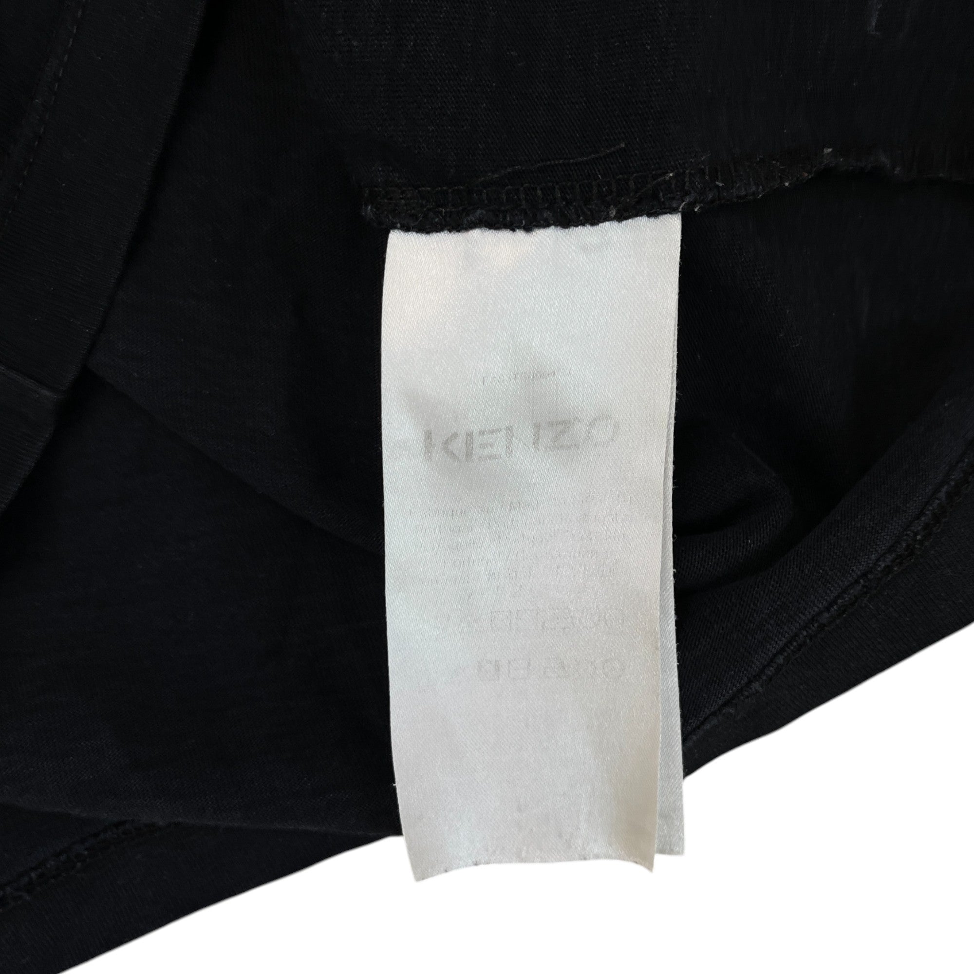 Men's Logo Print Long Sleeve T-Shirt Black Size S