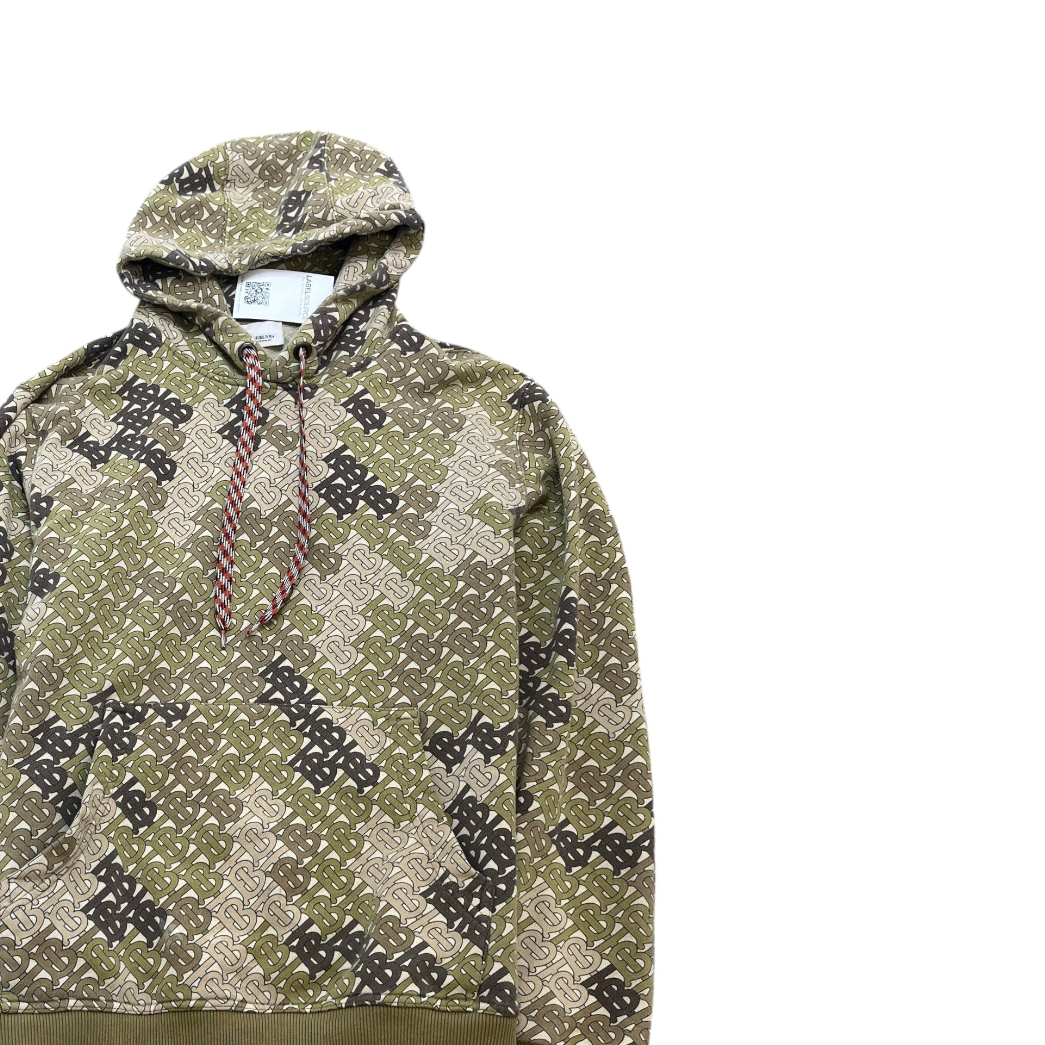 Men's Tb Monogram Hoodie Khaki Size M