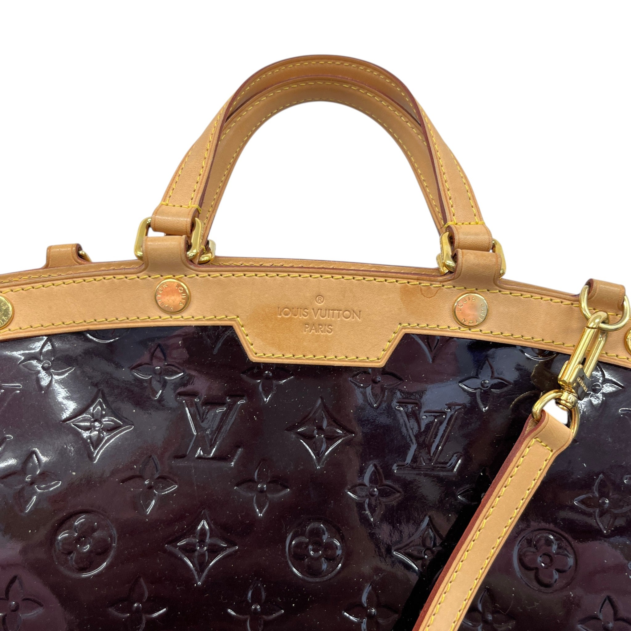 Women's Amarante Monogram Vernis Brea Mm Bag Burgundy