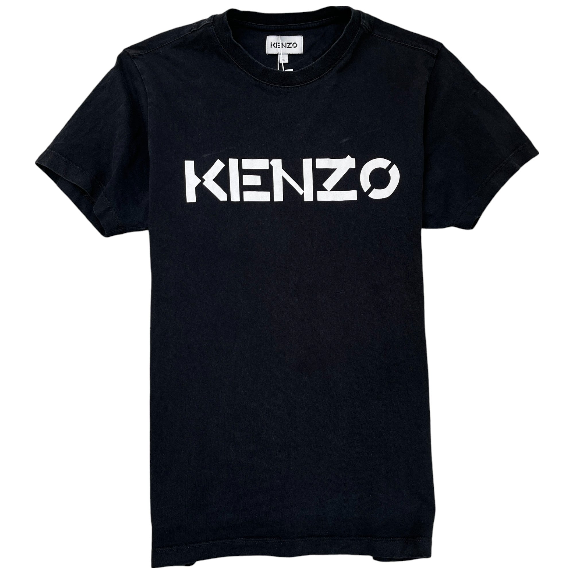 Men's Logo Print Long Sleeve T-Shirt Black Size S