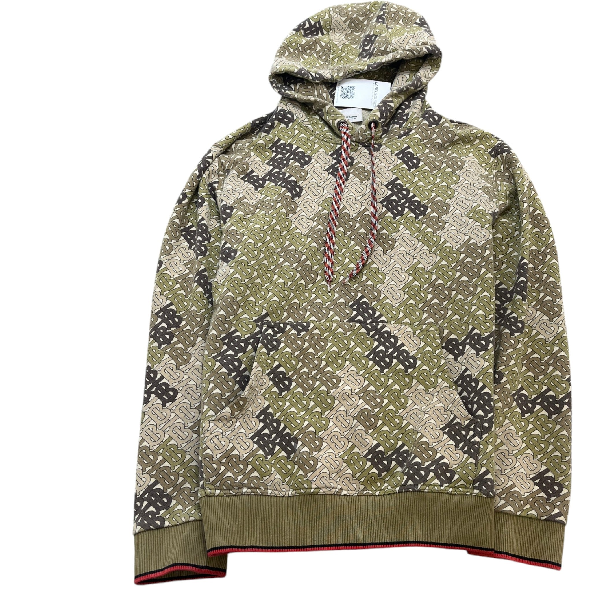 Men's Tb Monogram Hoodie Khaki Size M