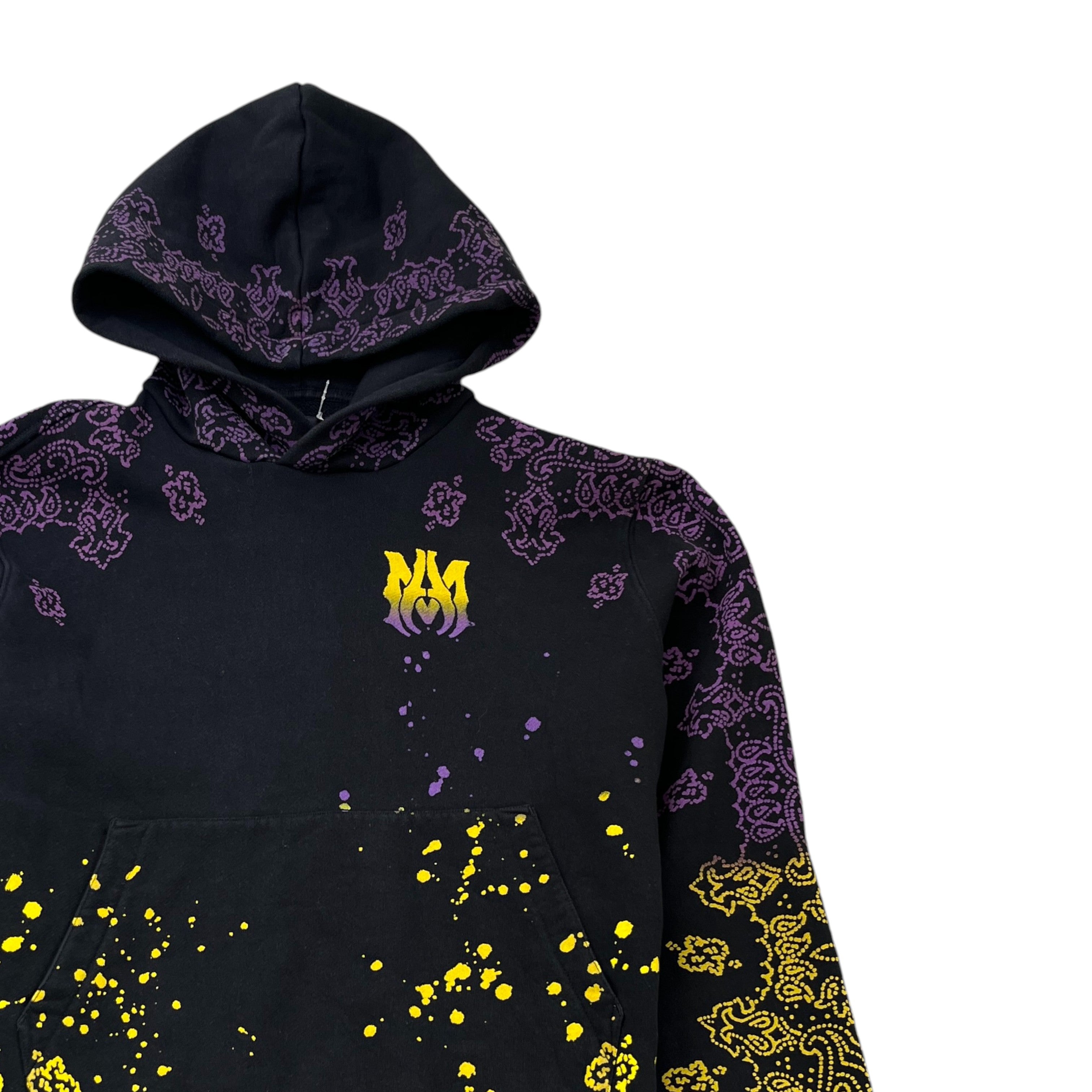 Men's Bandana Bleach Hoodie Black Size M