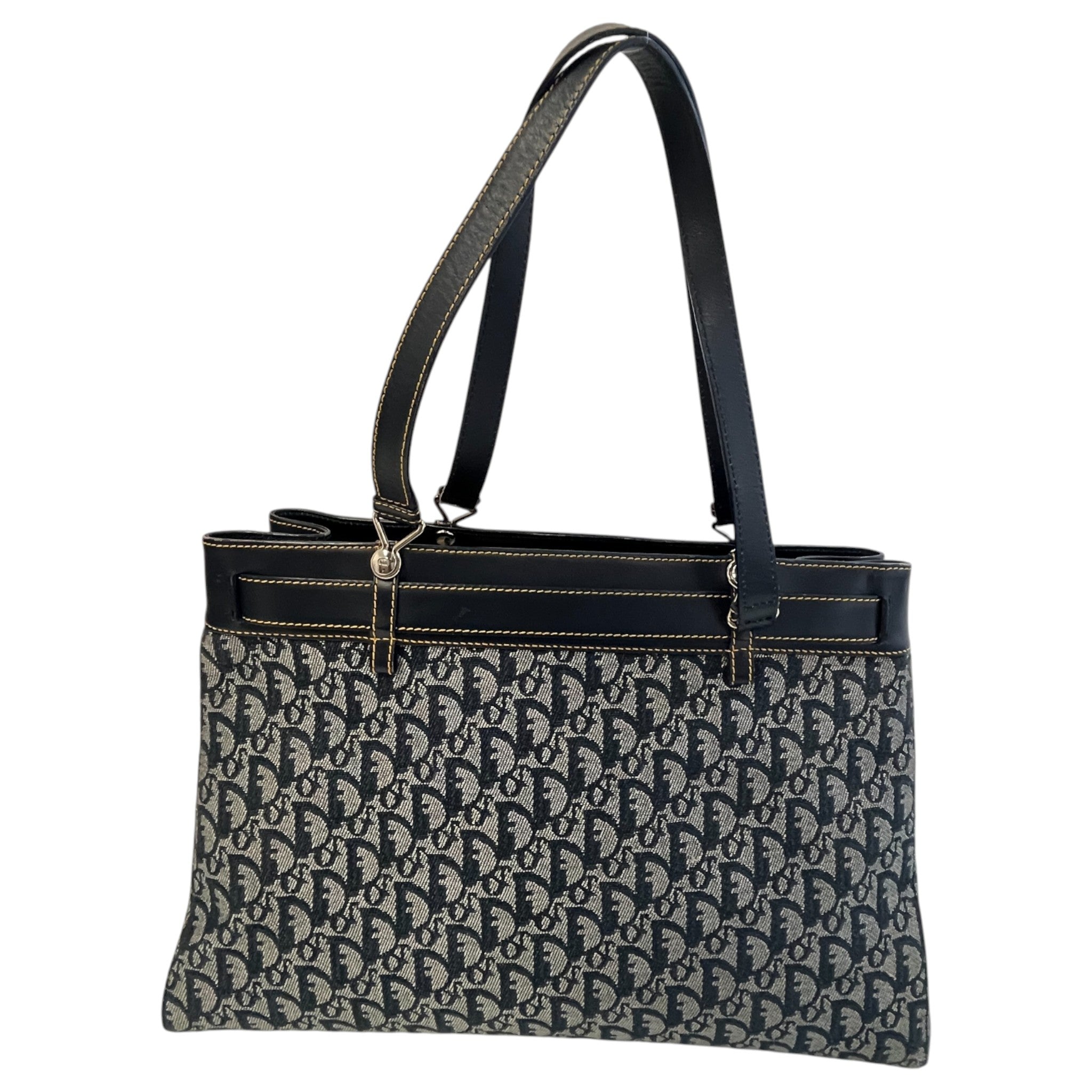 Women's Diorissimo Denim Pocket Tote Bag Navy