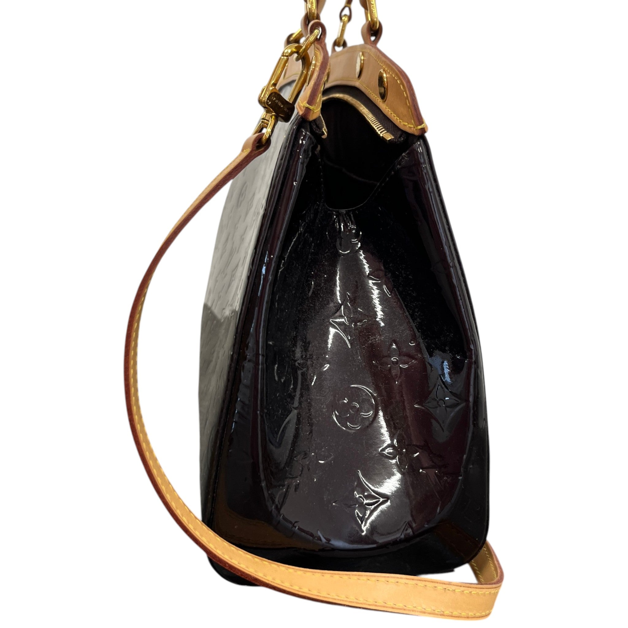 Women's Amarante Monogram Vernis Brea Mm Bag Burgundy