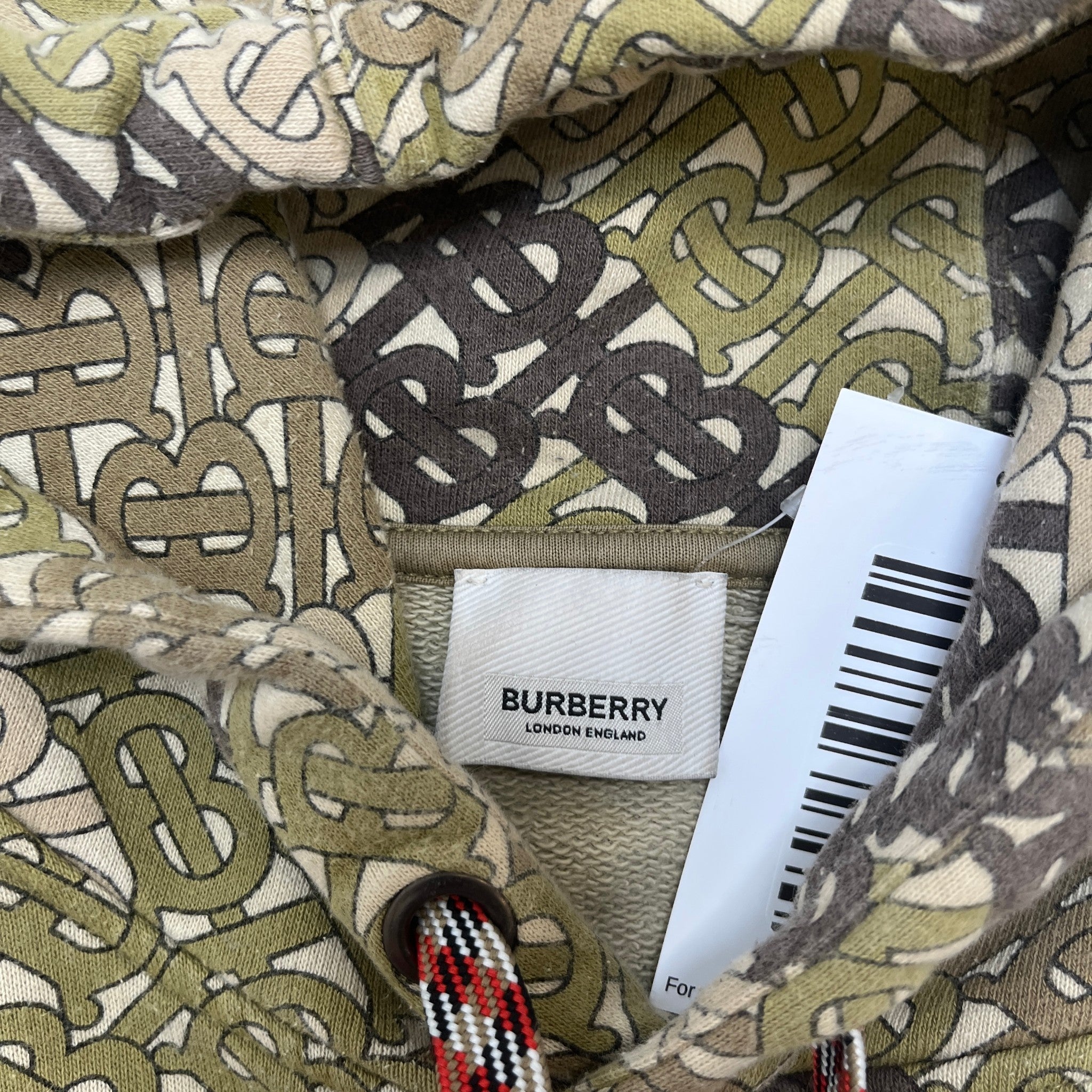Men's Tb Monogram Hoodie Khaki Size M