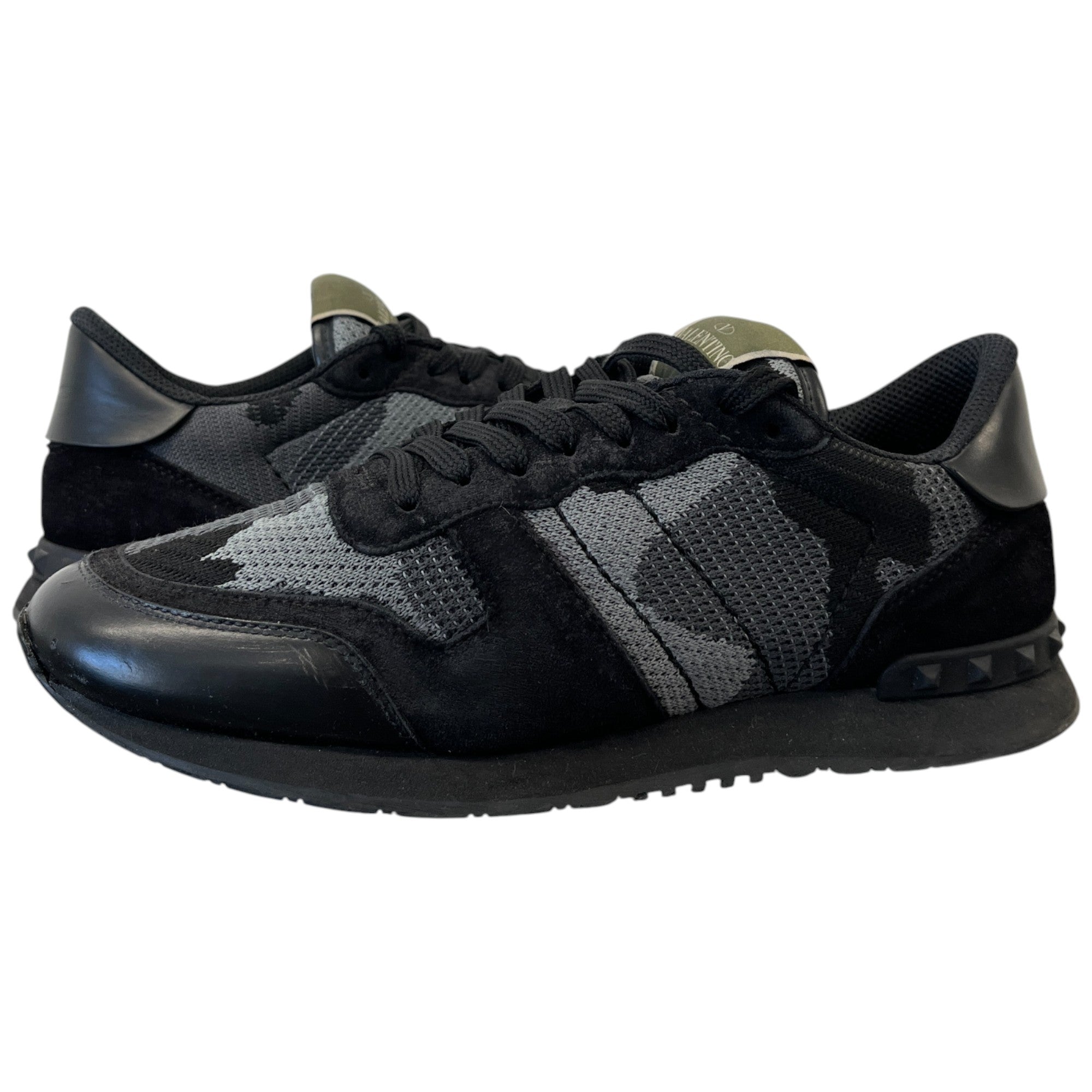 Men's Knit Rockrunner Low Trainers Black Size EU 40.5 / UK 6.5