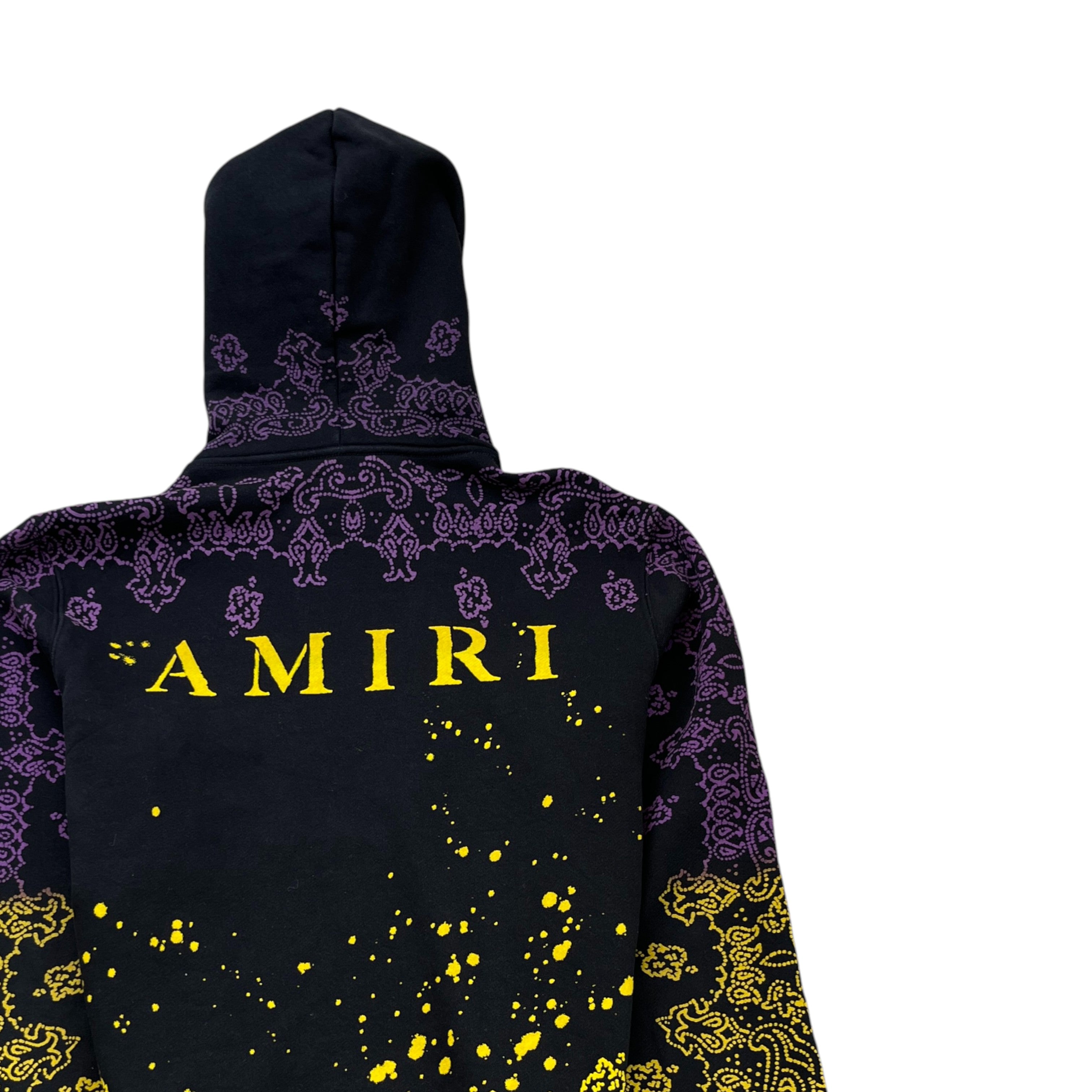 Men's Bandana Bleach Hoodie Black Size M