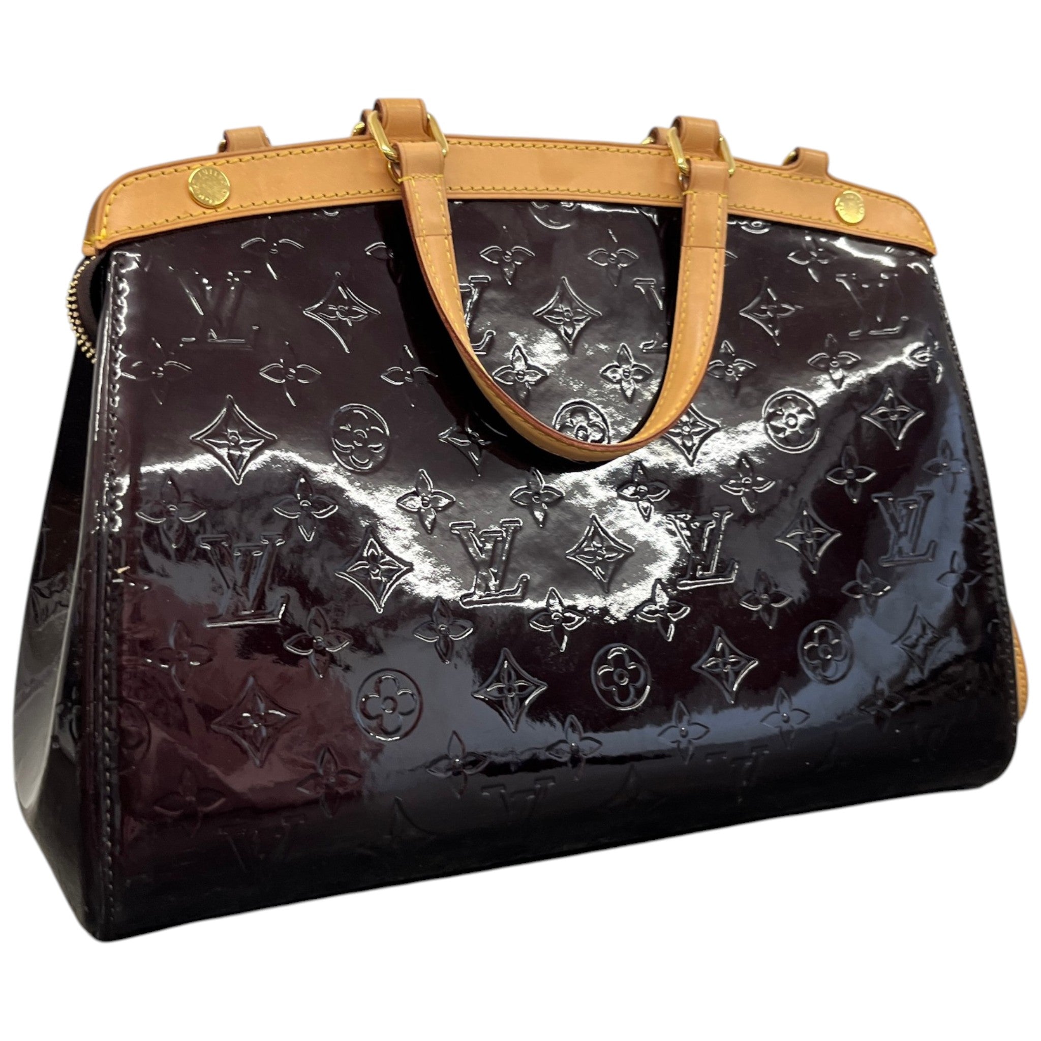 Women's Amarante Monogram Vernis Brea Mm Bag Burgundy
