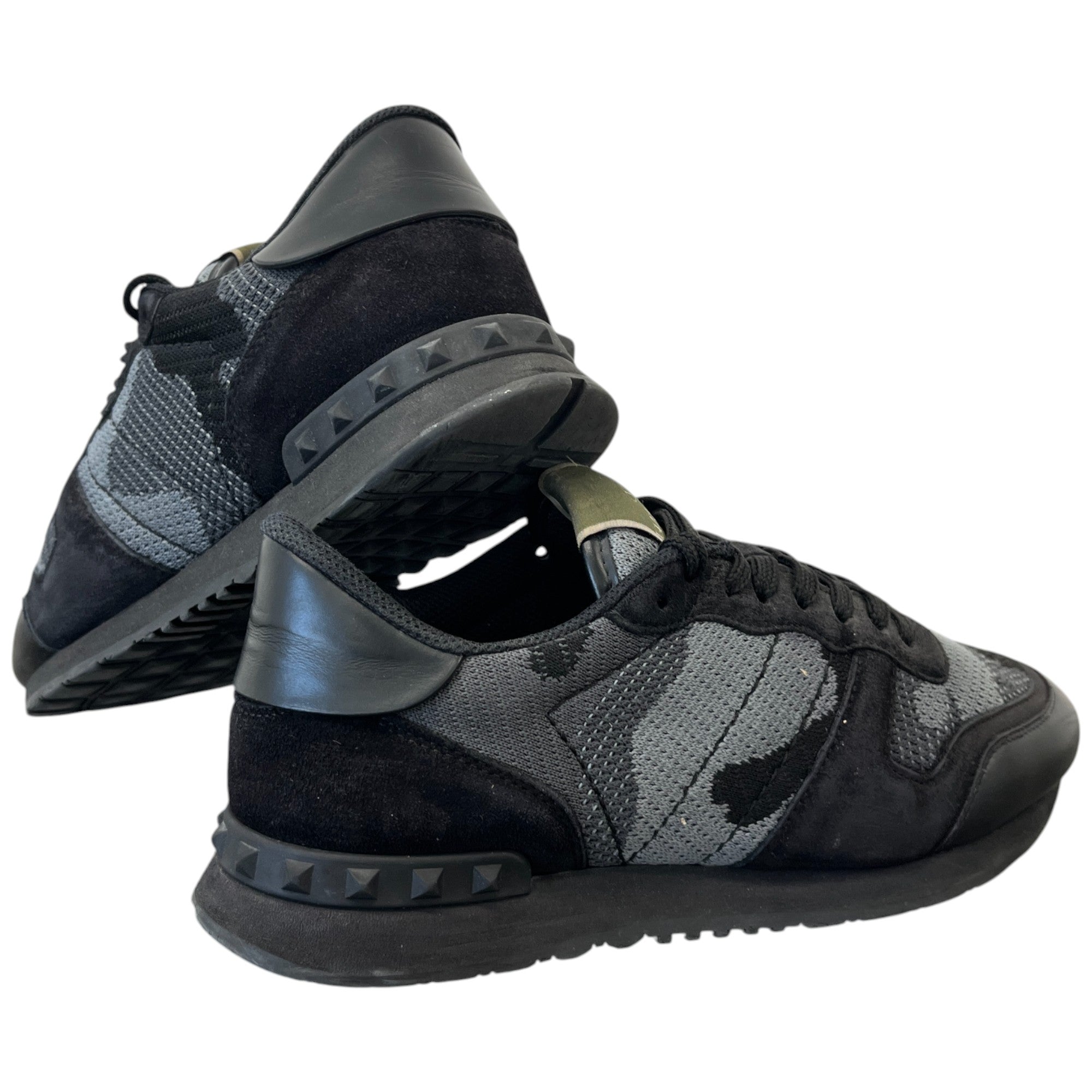 Men's Knit Rockrunner Low Trainers Black Size EU 40.5 / UK 6.5