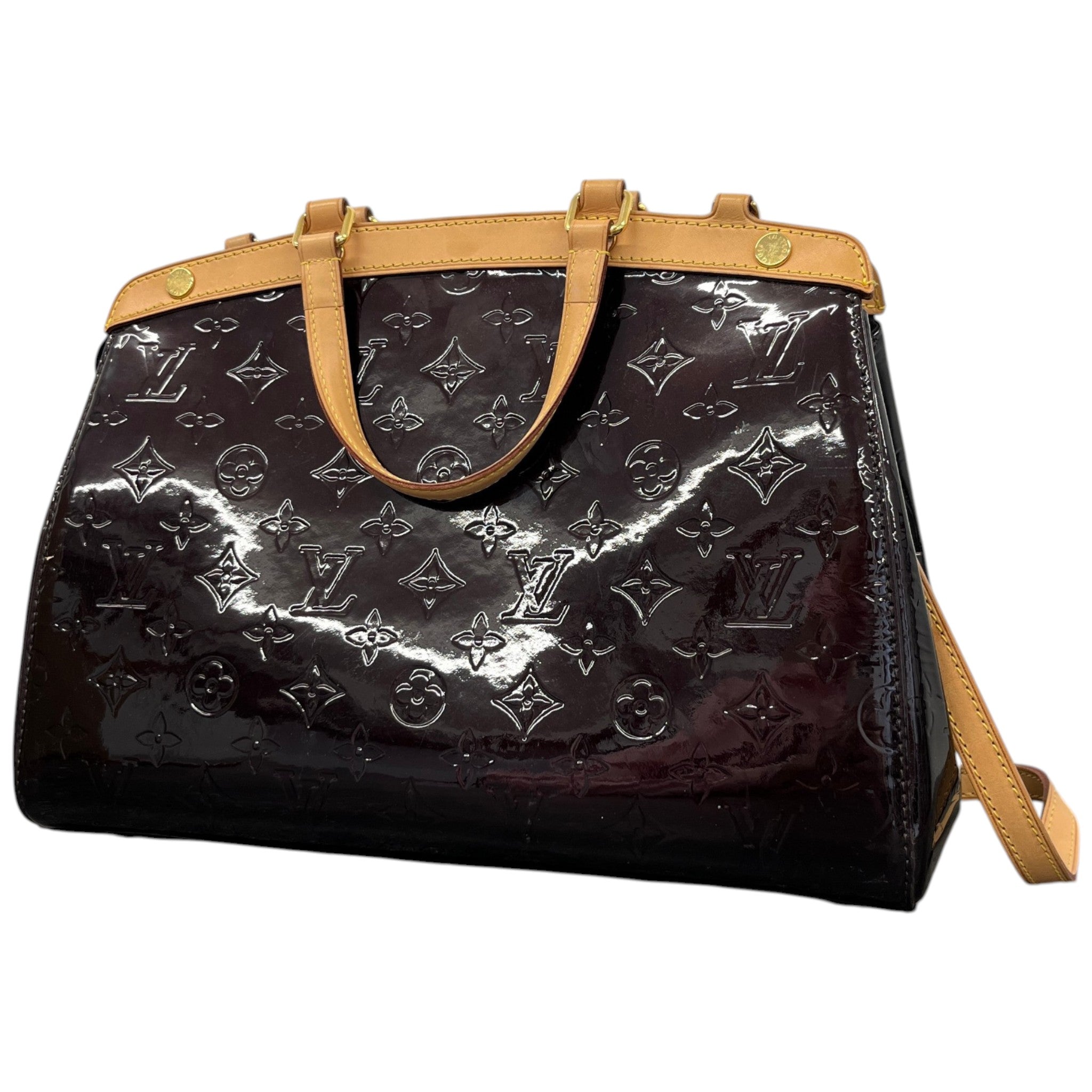 Women's Amarante Monogram Vernis Brea Mm Bag Burgundy