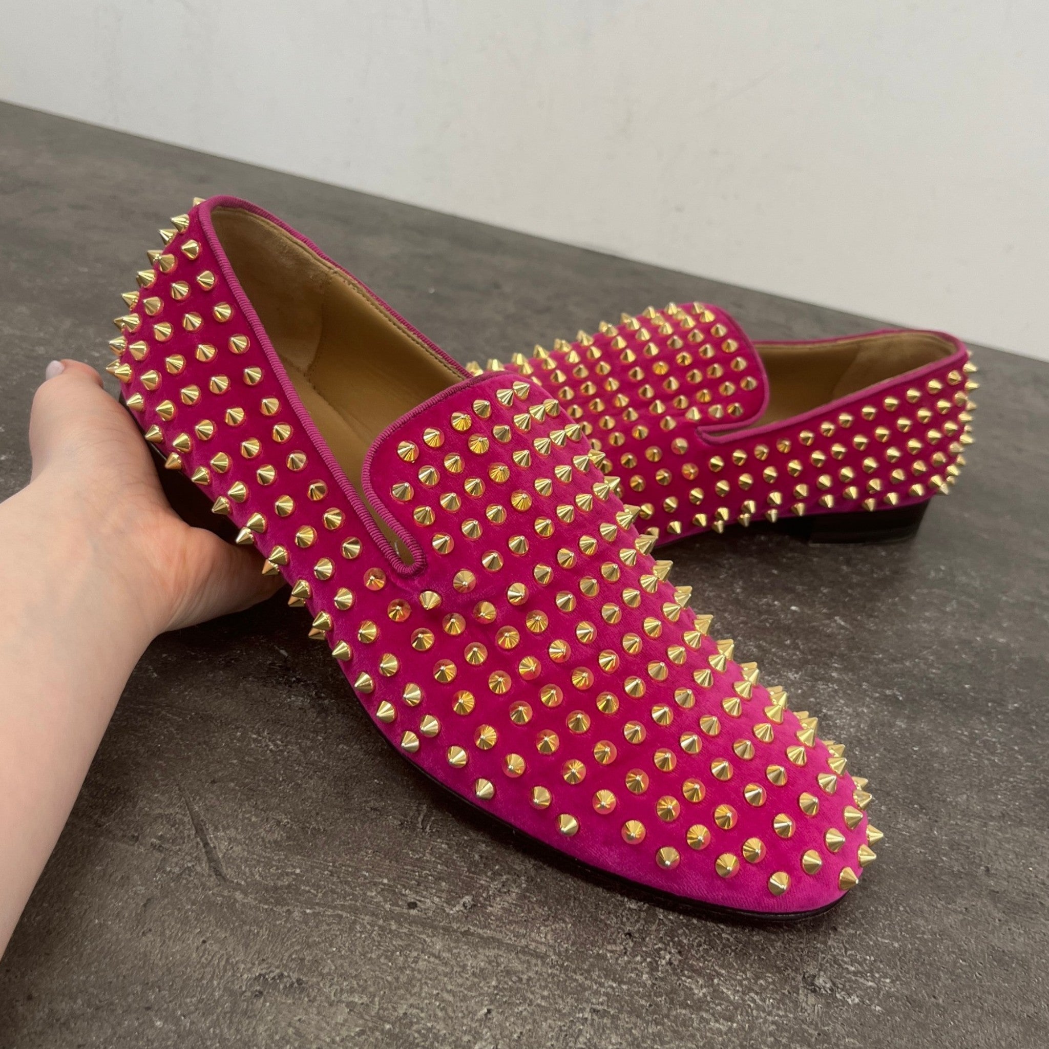 Men's Dandelion Spike Loafers Pink Size EU 41.5 / UK 7.5