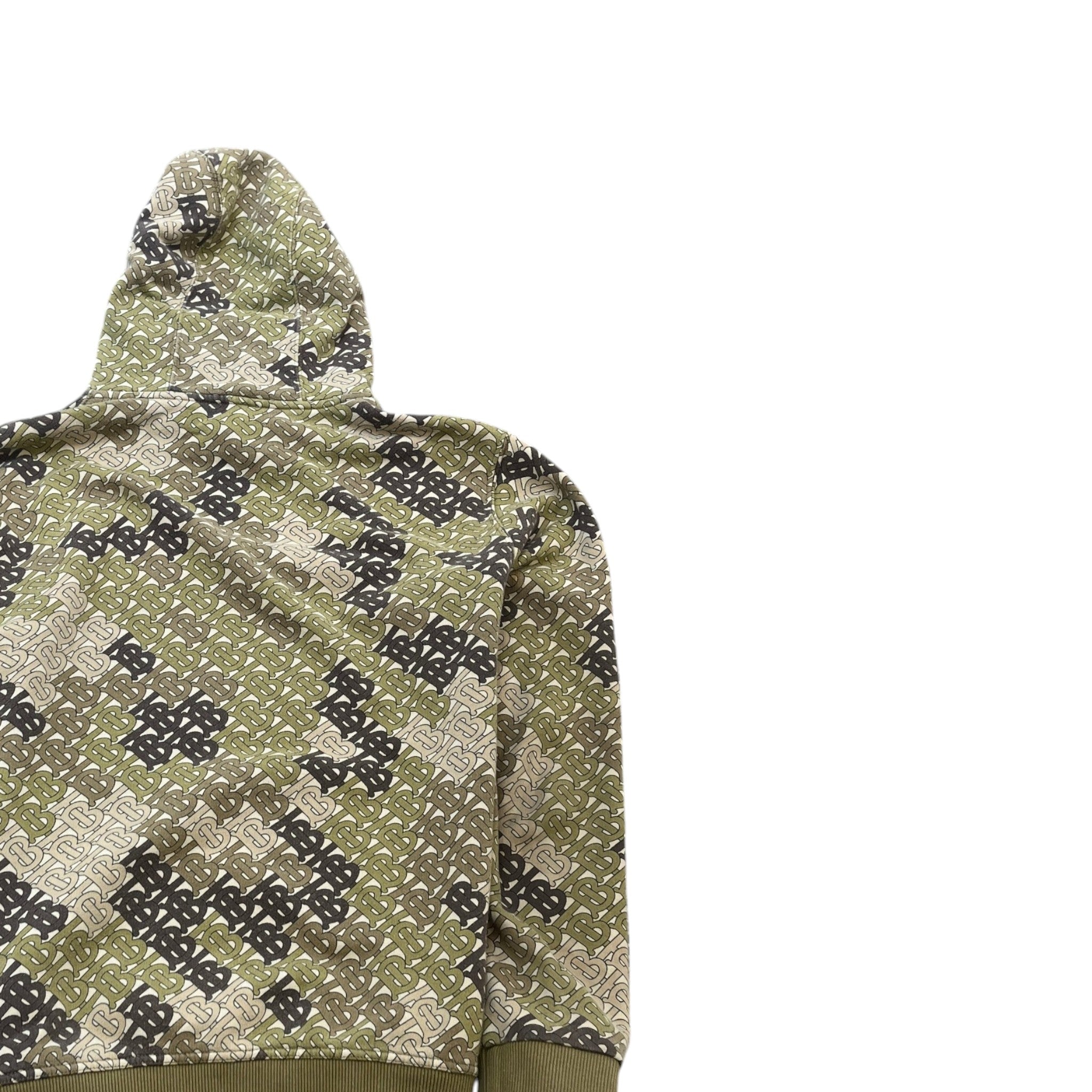 Men's Tb Monogram Hoodie Khaki Size M