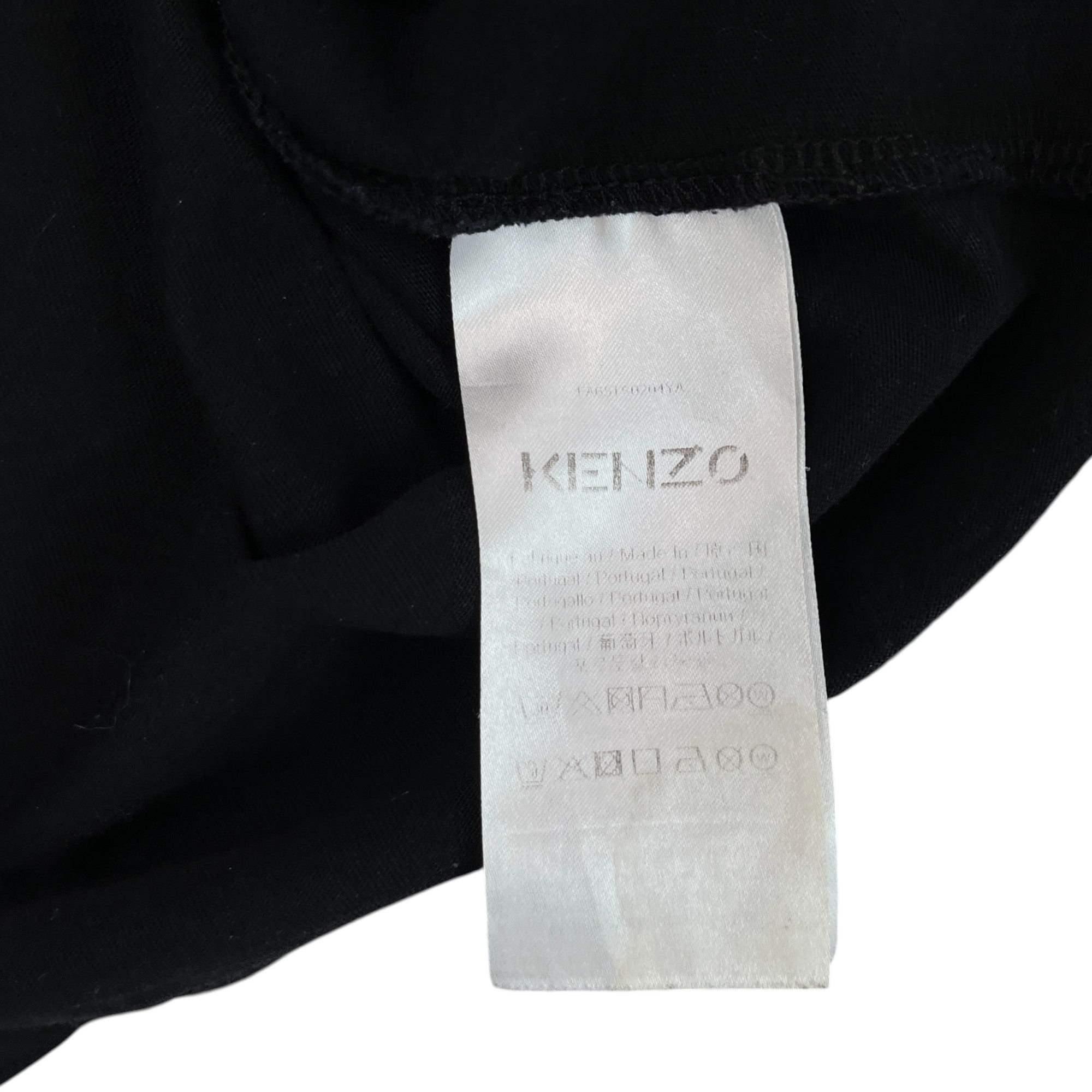 Men's Tiger Logo Print T-Shirt Black Size S