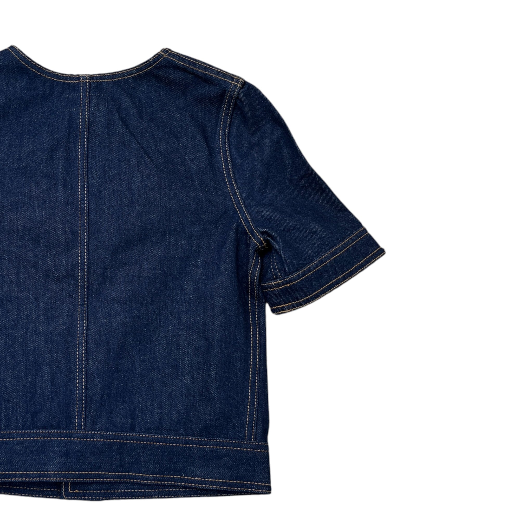 Women's Cropped OverShirt Blue Size XS