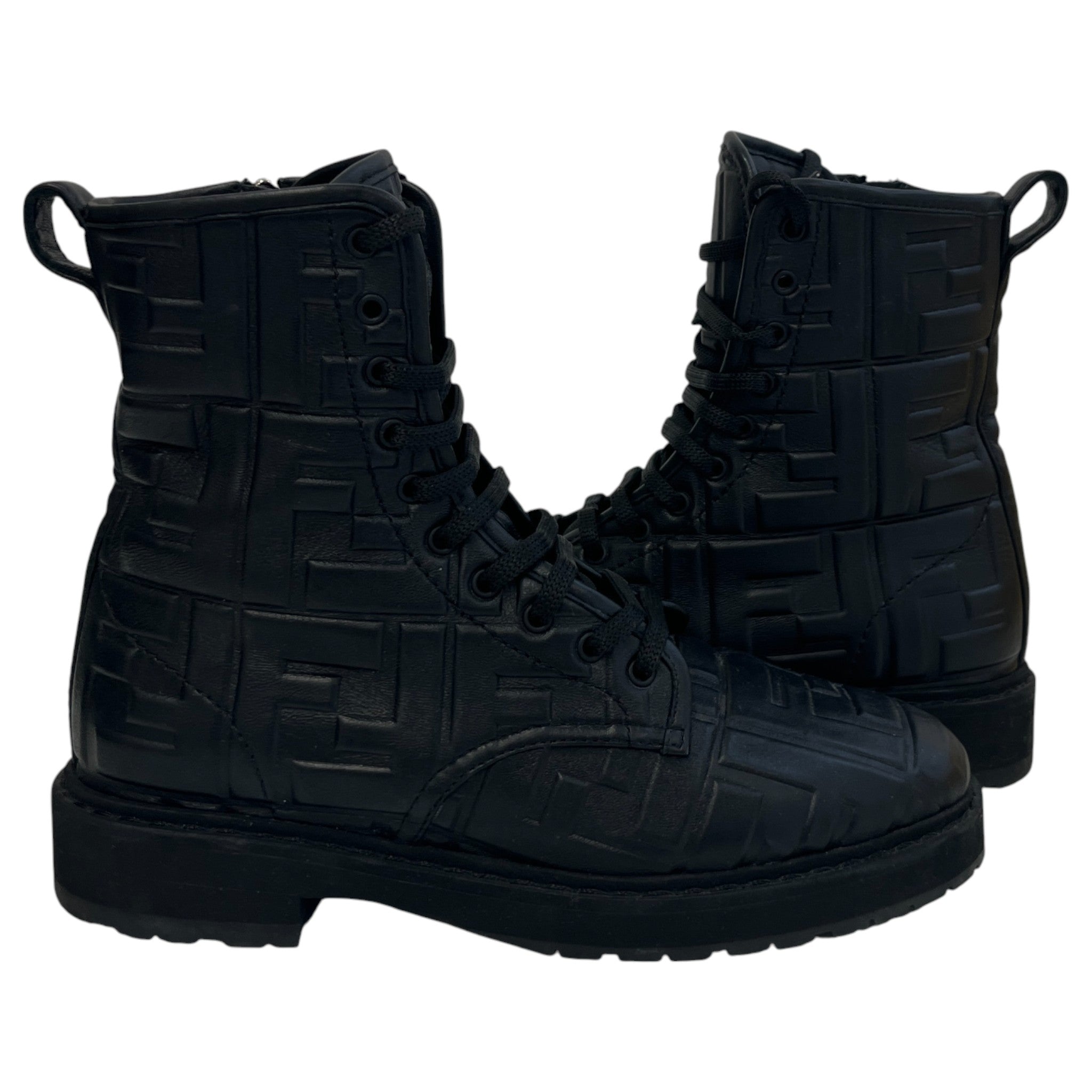 Women's Ff Monogram Boots Black Size EU 36 / UK 3