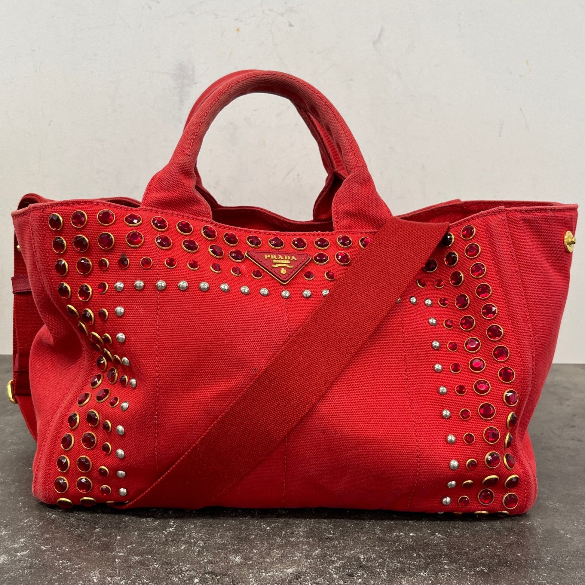 Women's Canapa Bijou Tote Handbag Red