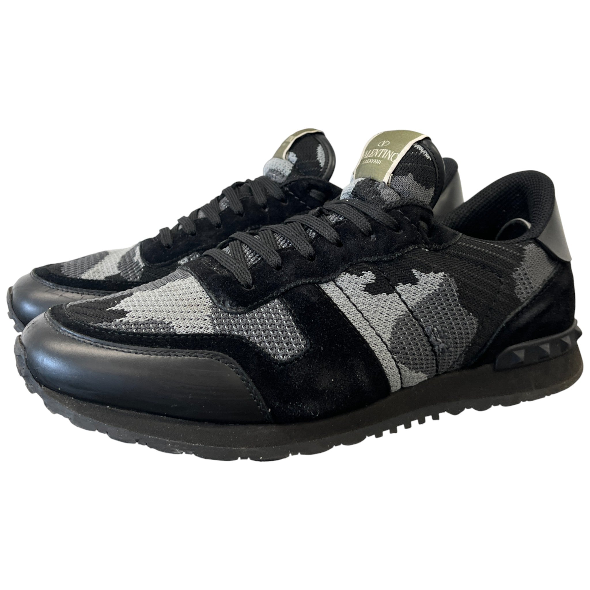 Men's Rockrunner Camouflage Low Trainers Black Size EU 44 / UK 10