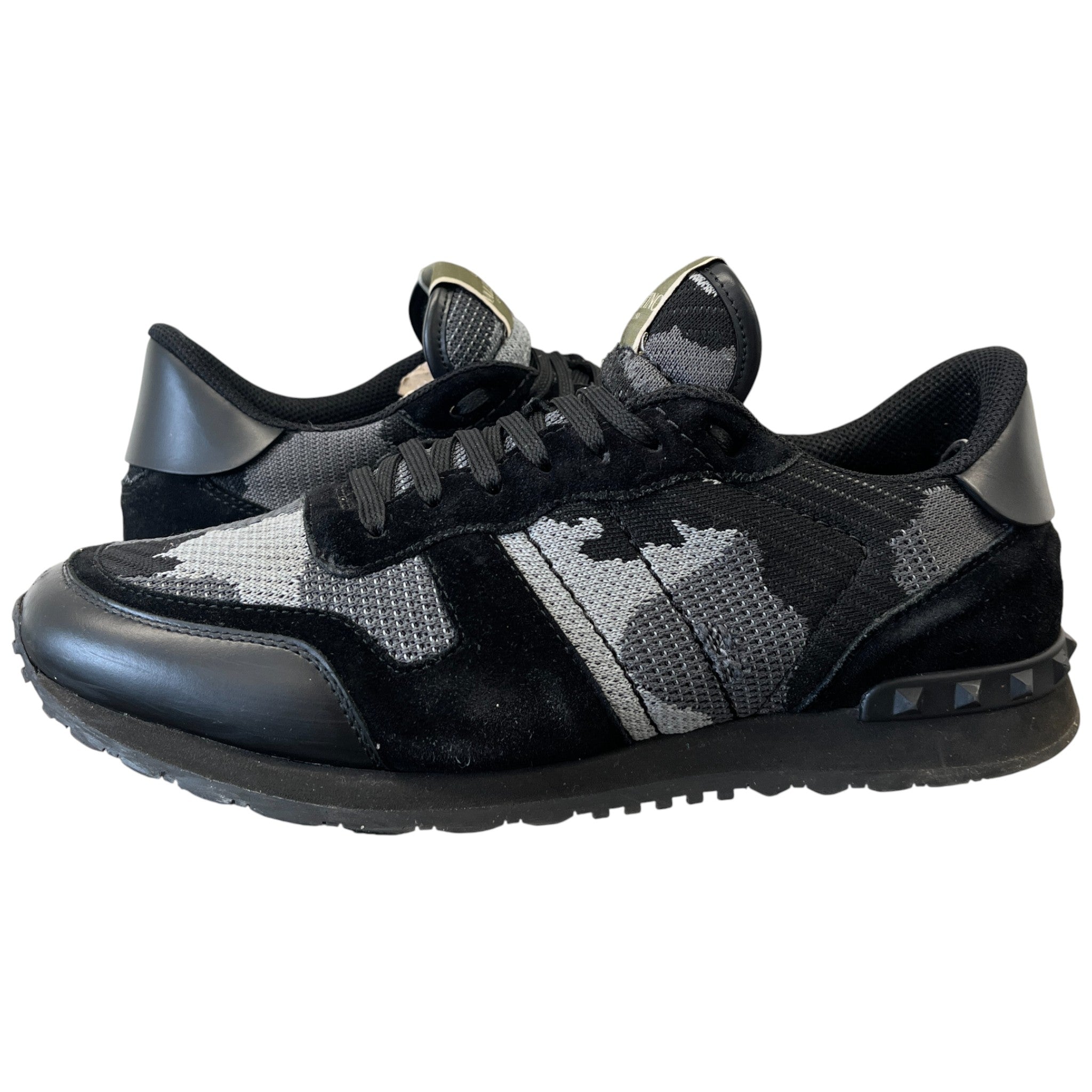 Men's Rockrunner Camouflage Low Trainers Black Size EU 44 / UK 10
