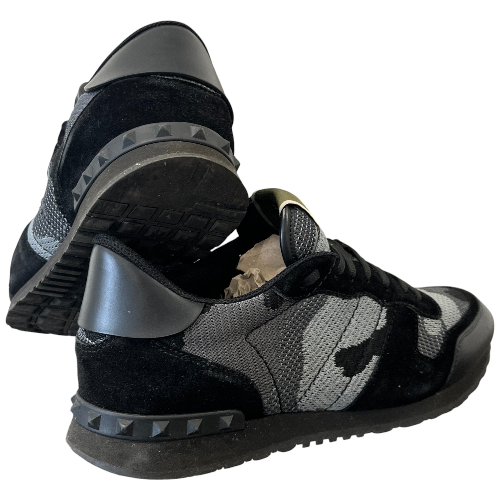 Men's Rockrunner Camouflage Low Trainers Black Size EU 44 / UK 10