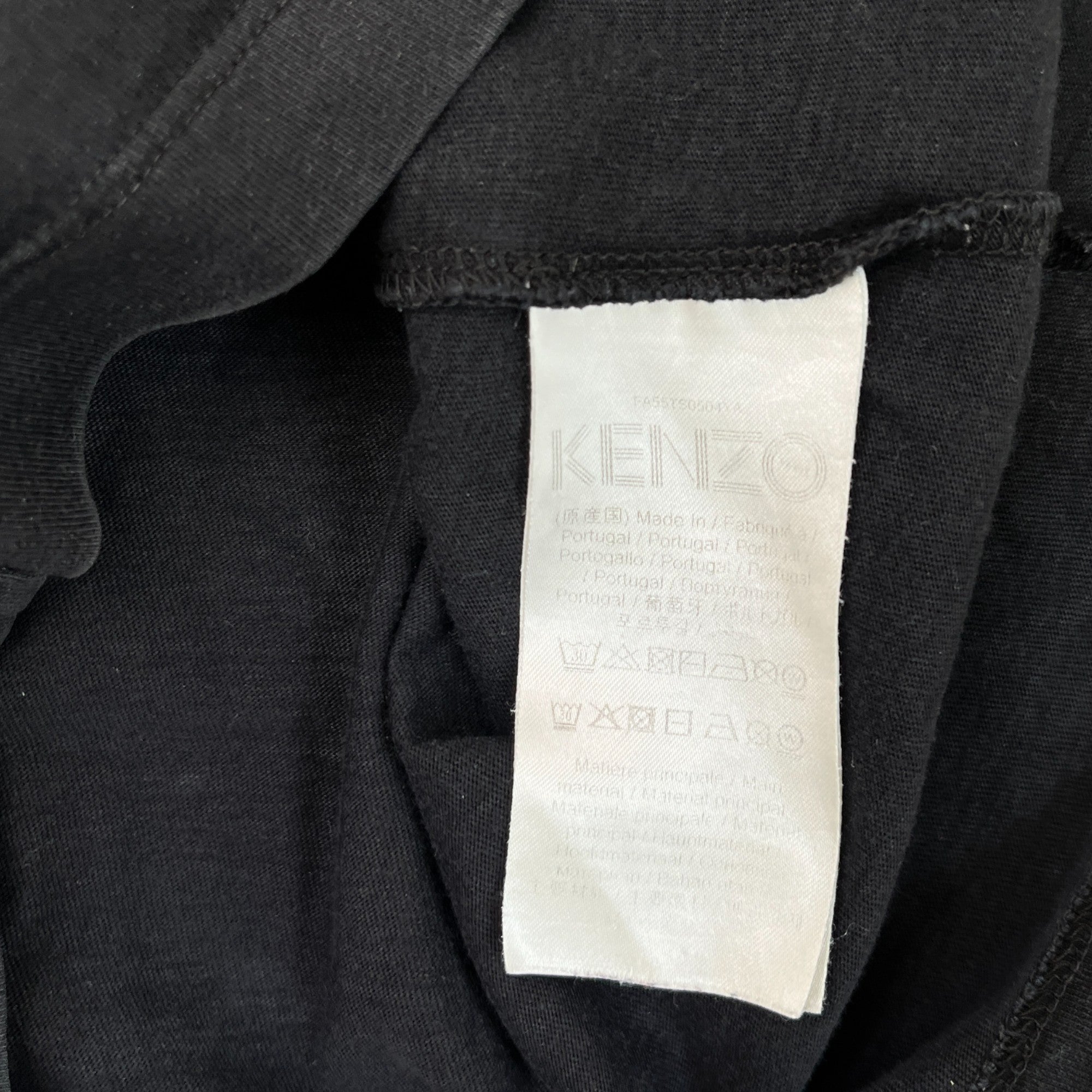 Men's Tiger Logo Print T-Shirt Black Size M