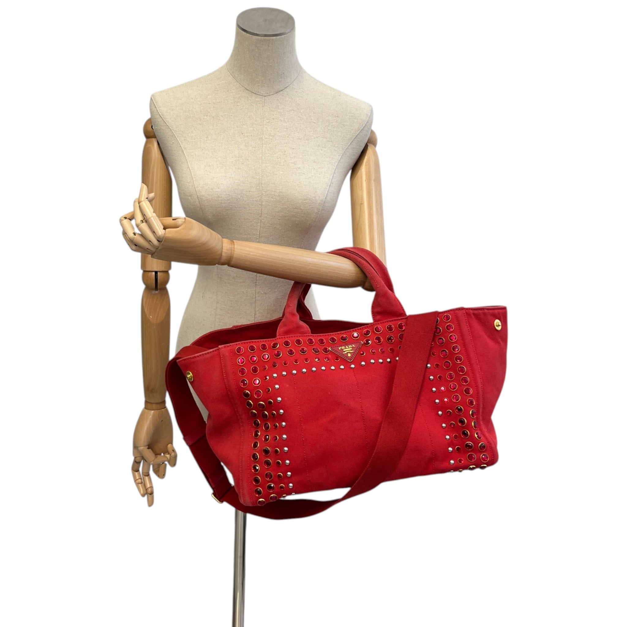 Women's Canapa Bijou Tote Handbag Red