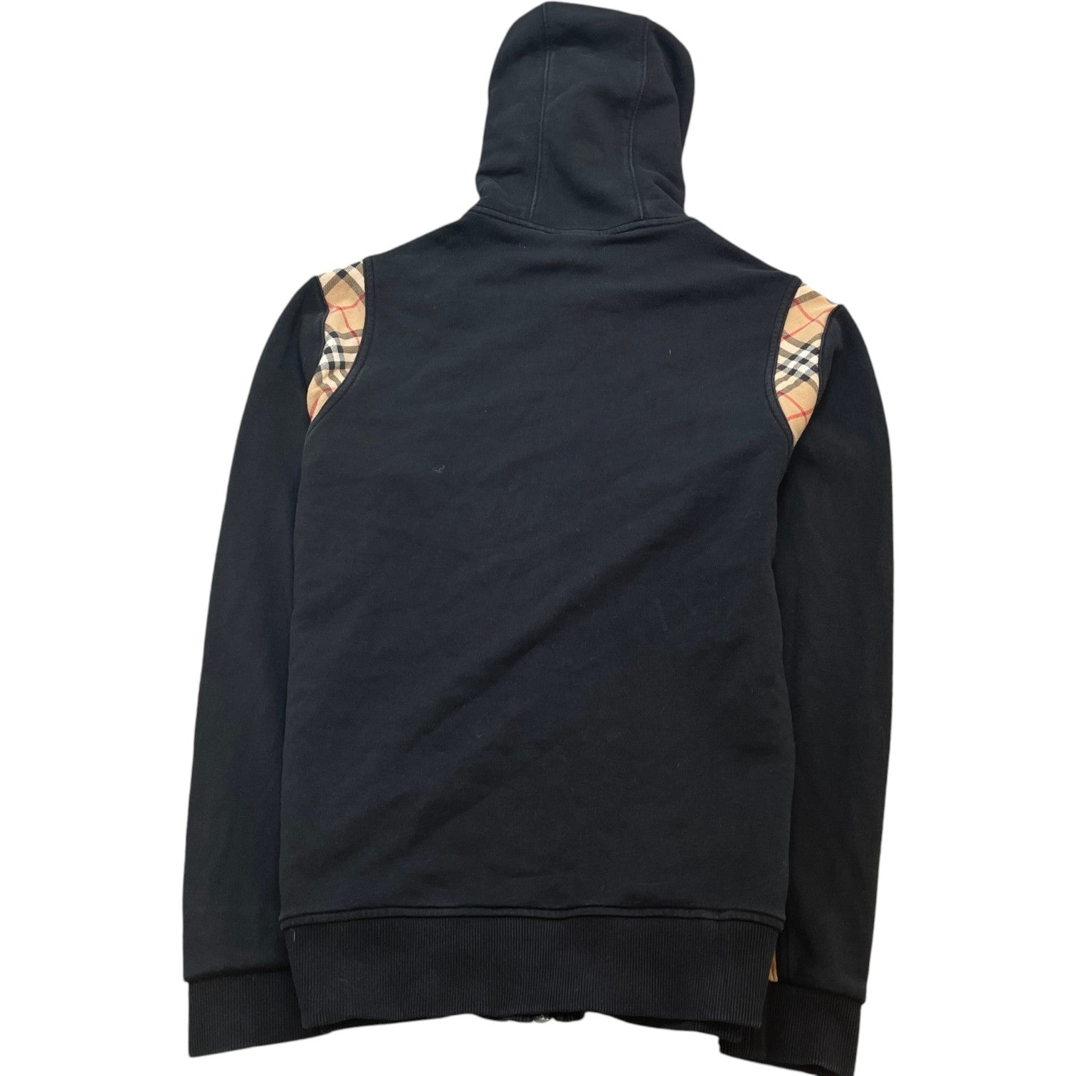 Men's Nova Check Zip Up Hoodie Black Size M