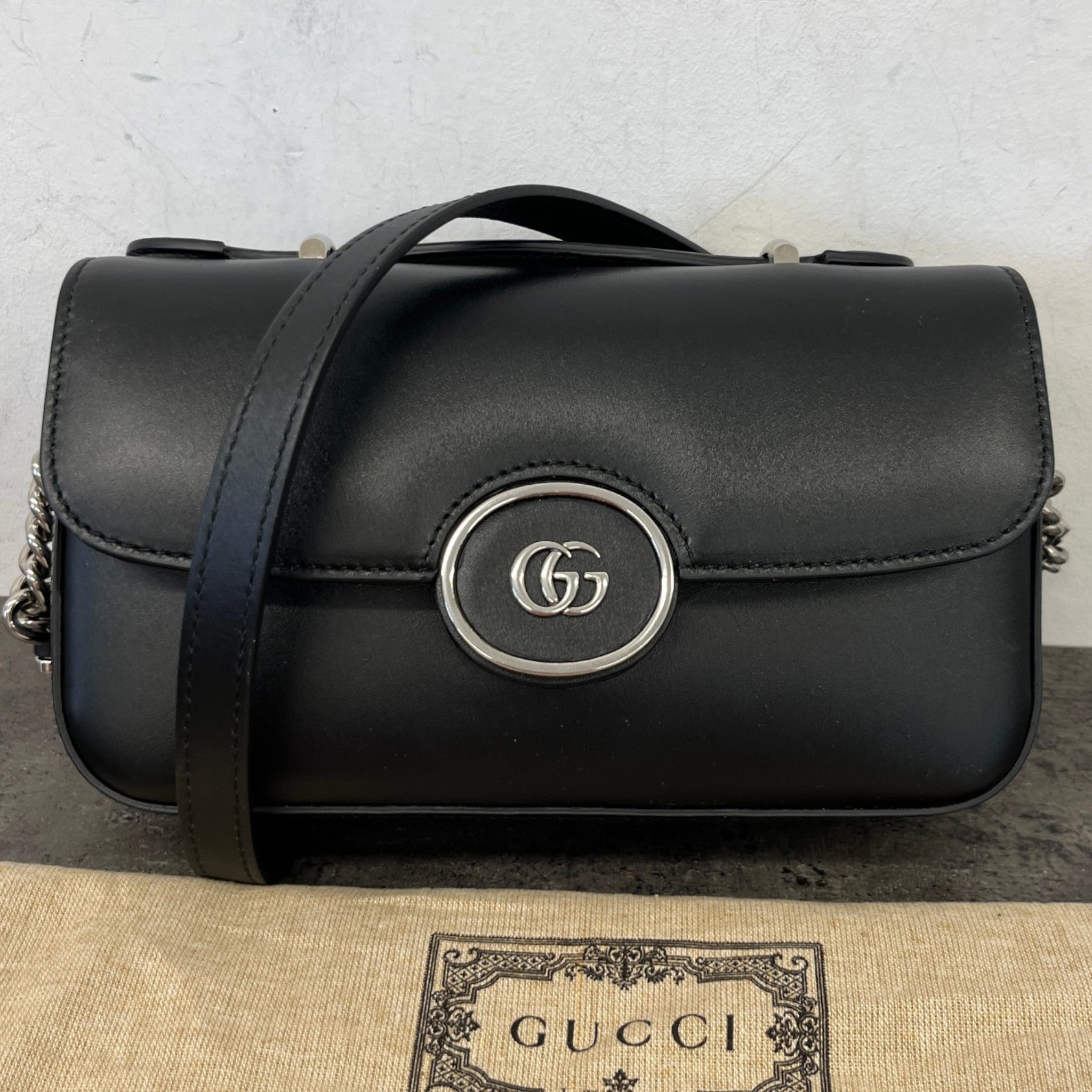 Women's Petite Gg Shoulder Bag Black