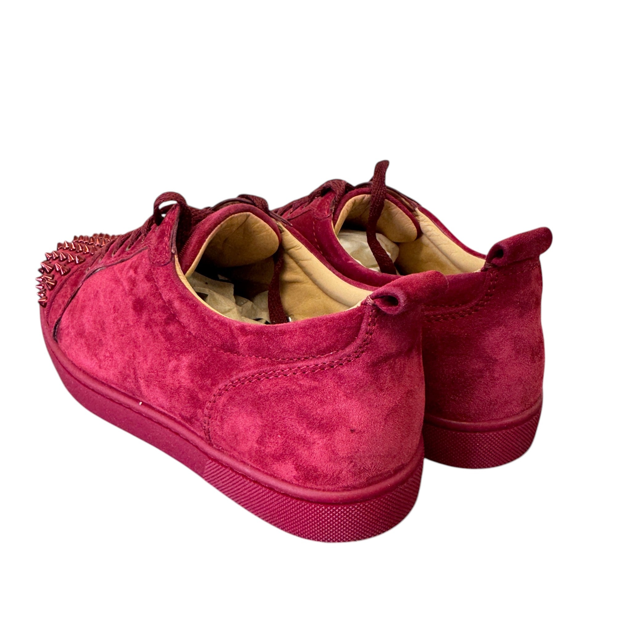 Men's Louis Junior Spikes Flat Low Trainers Burgundy Size EU 40 / UK 6