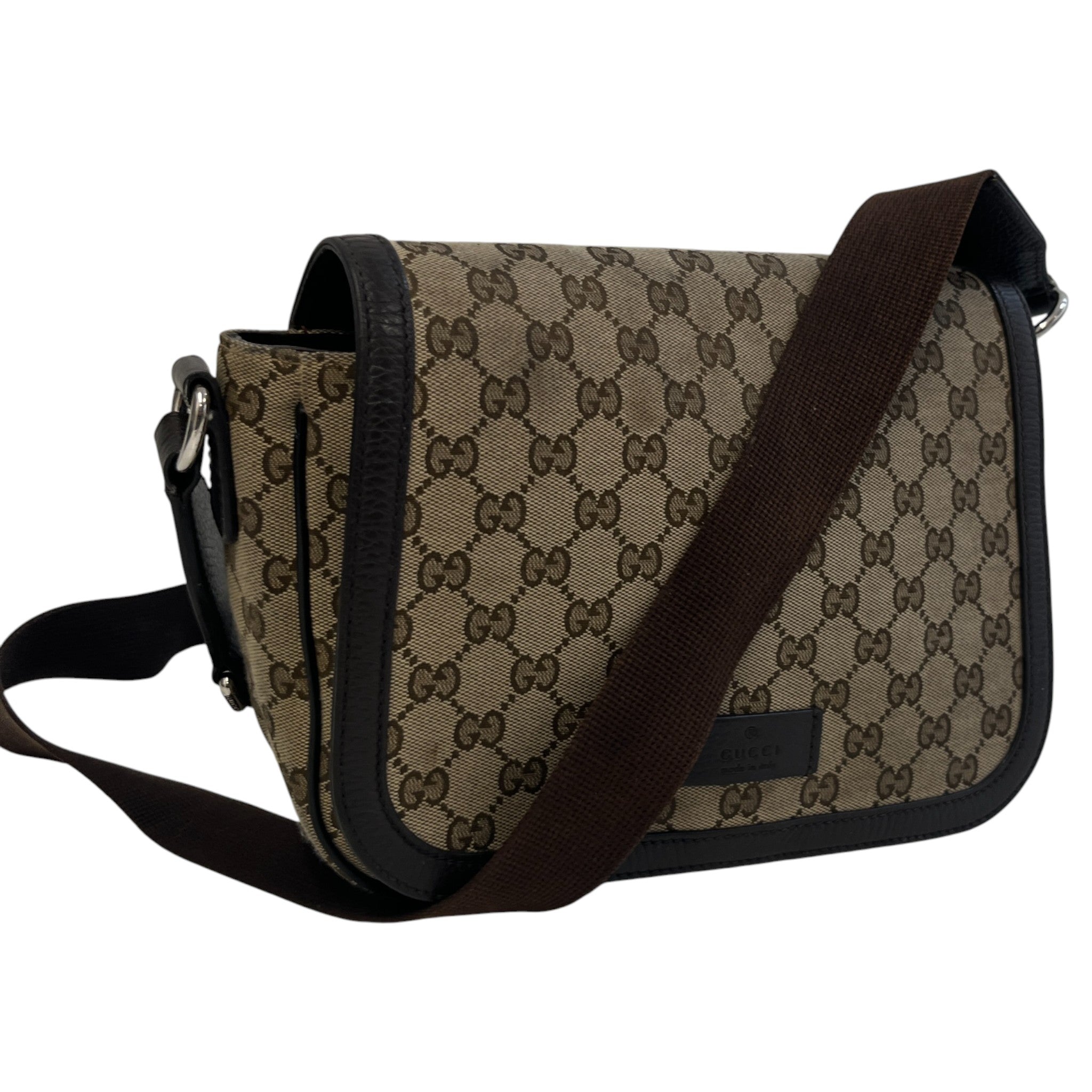 Men's Gg Supreme Messenger Bag Beige