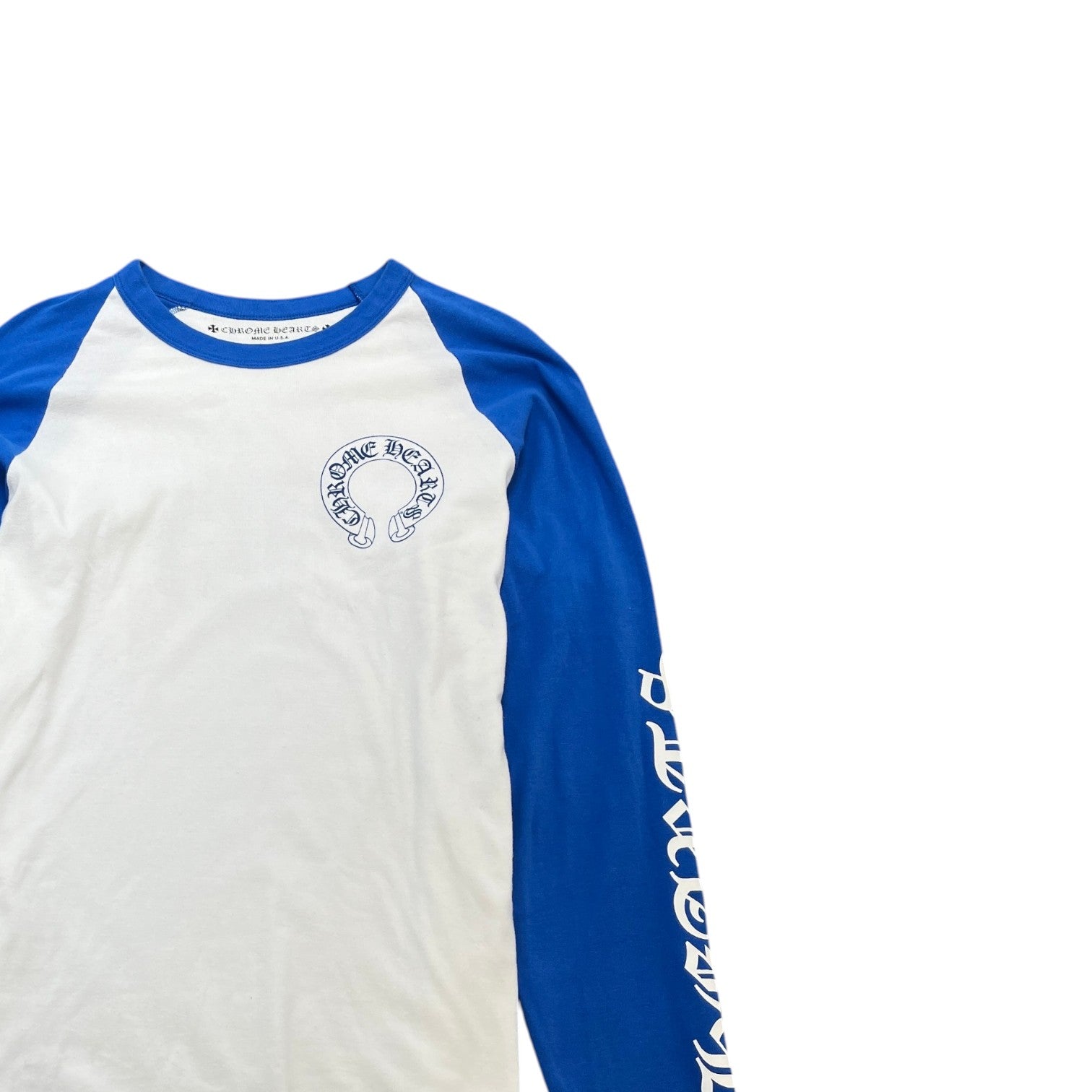 Men's Horseshoe Baseball Long Sleeve T-Shirt White Size XXL