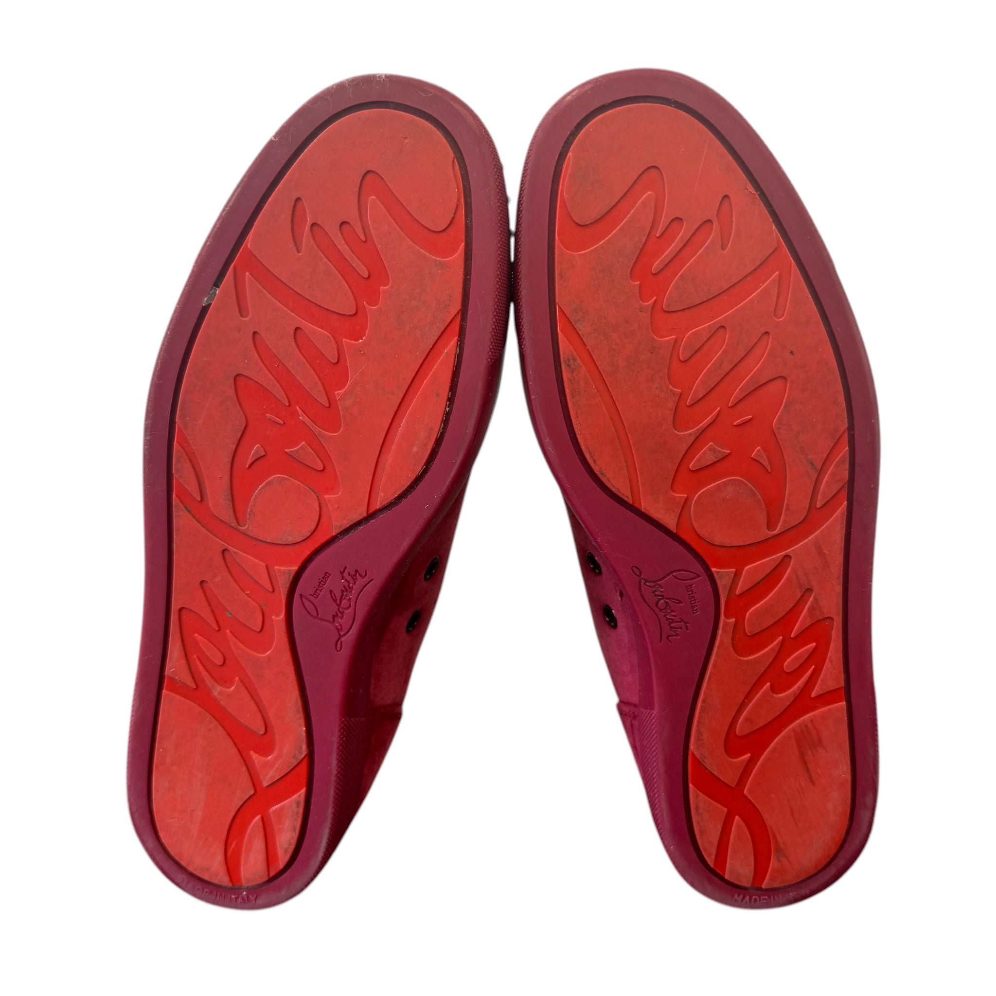 Men's Louis Junior Spikes Flat Low Trainers Burgundy Size EU 40 / UK 6