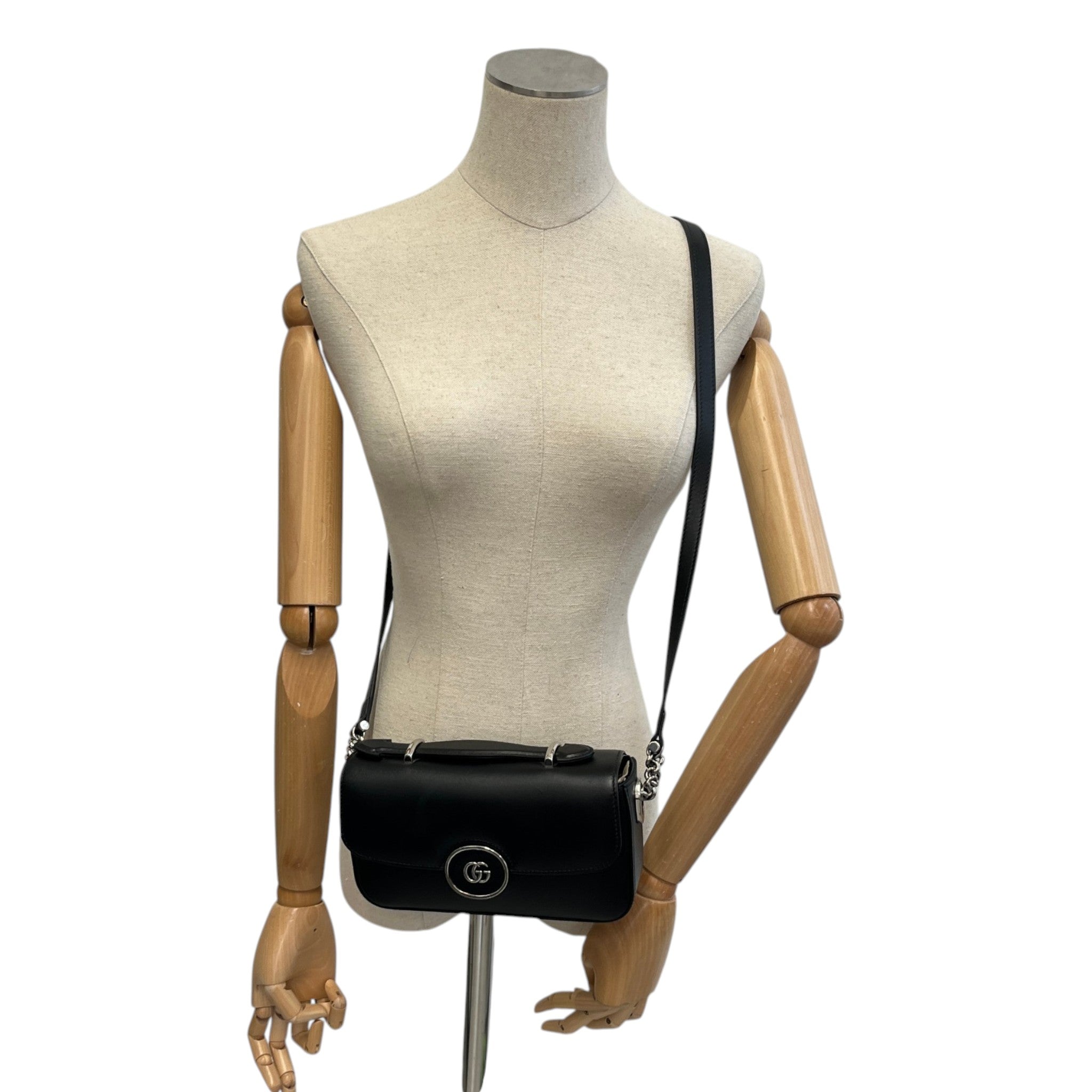 Women's Petite Gg Shoulder Bag Black