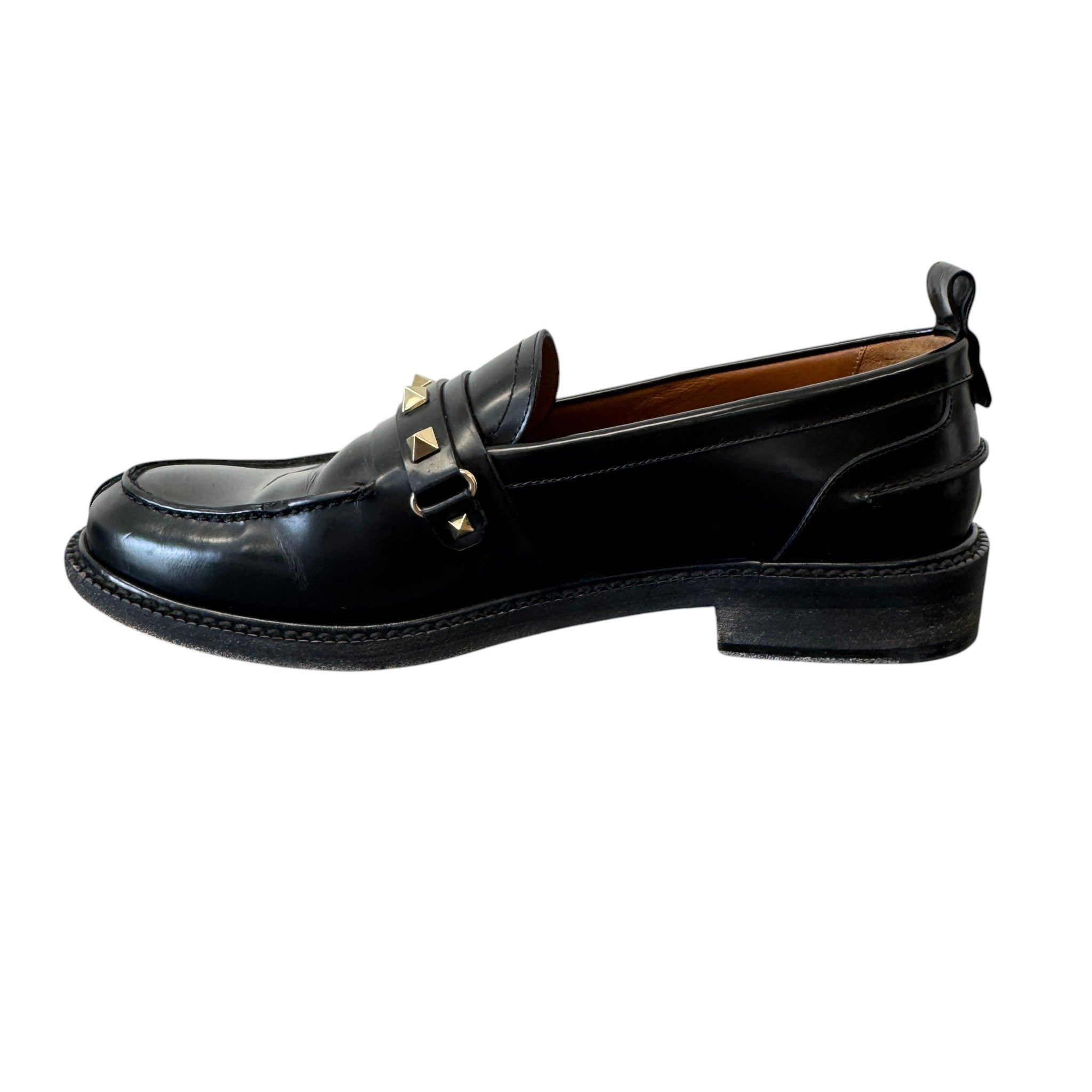 Women's Rockstud Loafers Black Size EU 39 / UK 6