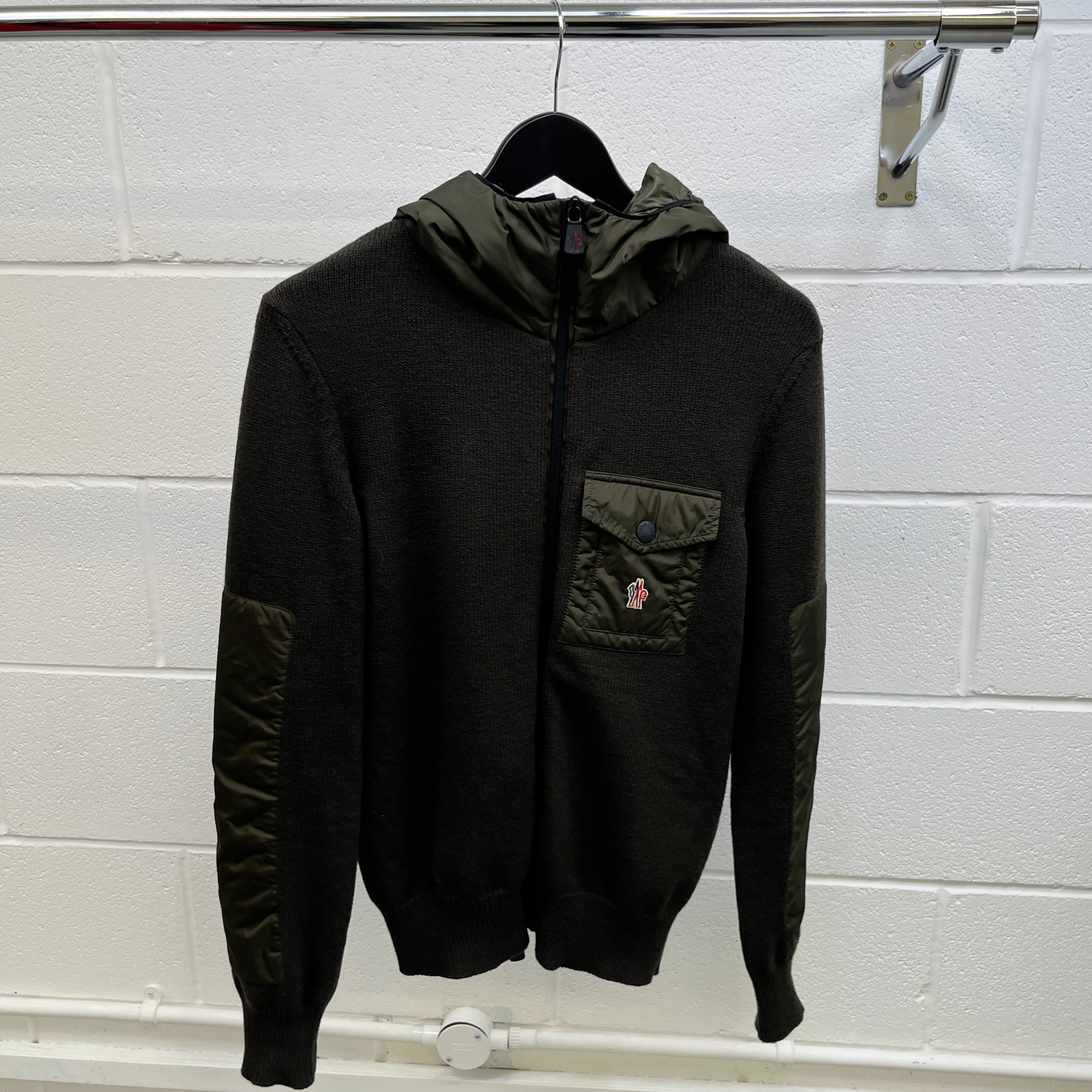 Men's Grenoble Maglione Tricot Jacket Khaki Size M