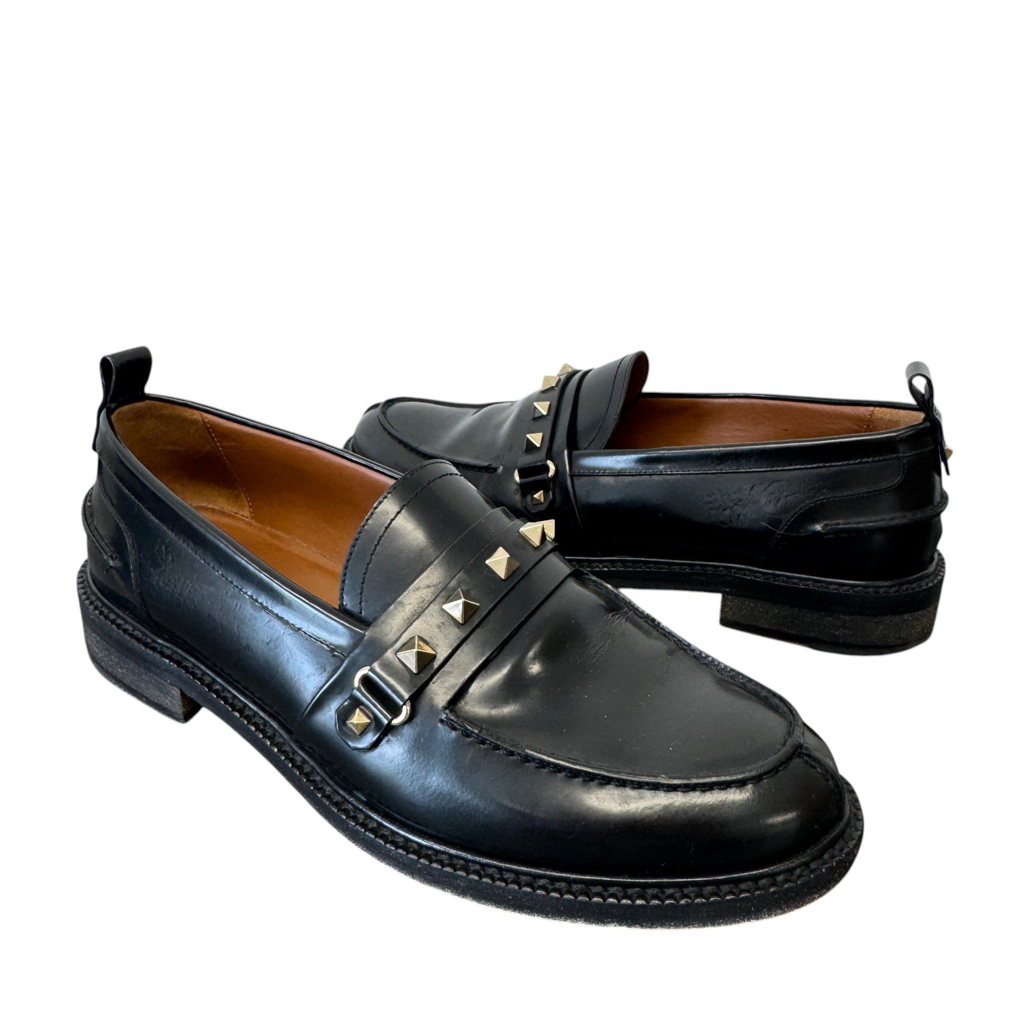Women's Rockstud Loafers Black Size EU 39 / UK 6