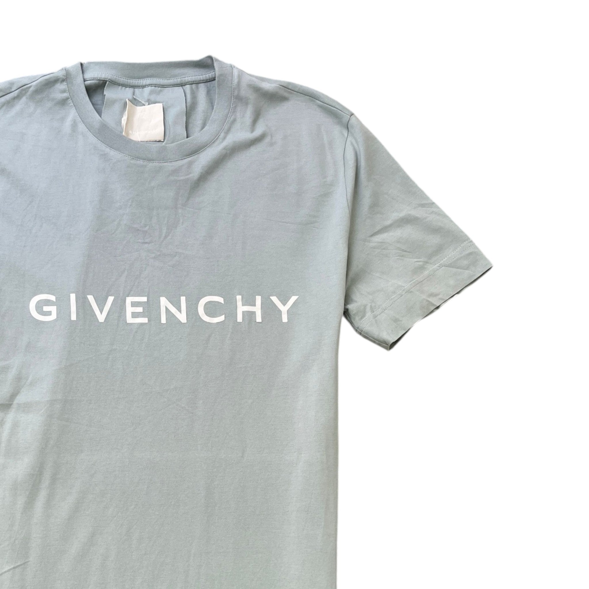 Men's Logo Print T-Shirt Blue Size L