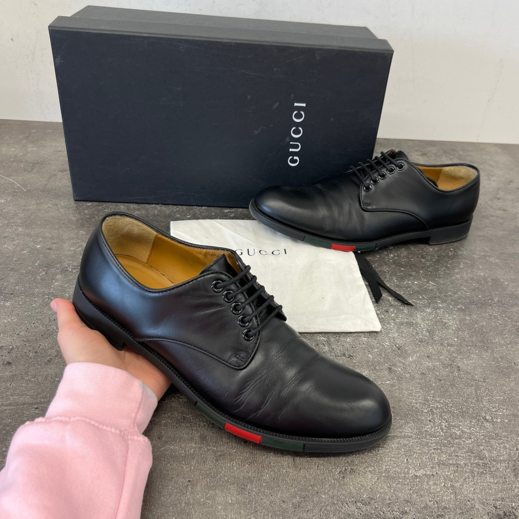 Men's Derby Web Loafers Black Size EU 40.5 / UK 6.5
