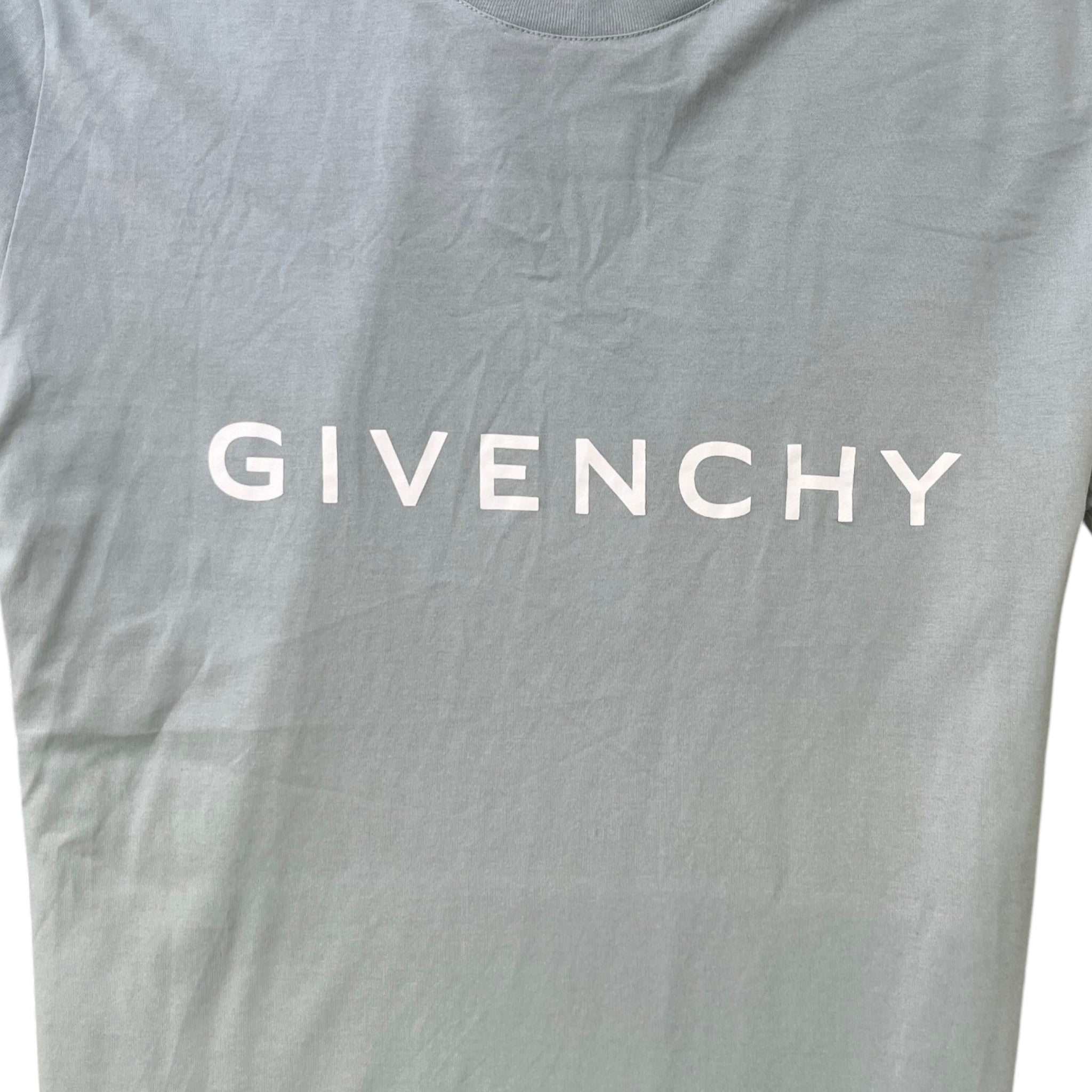 Men's Logo Print T-Shirt Blue Size L