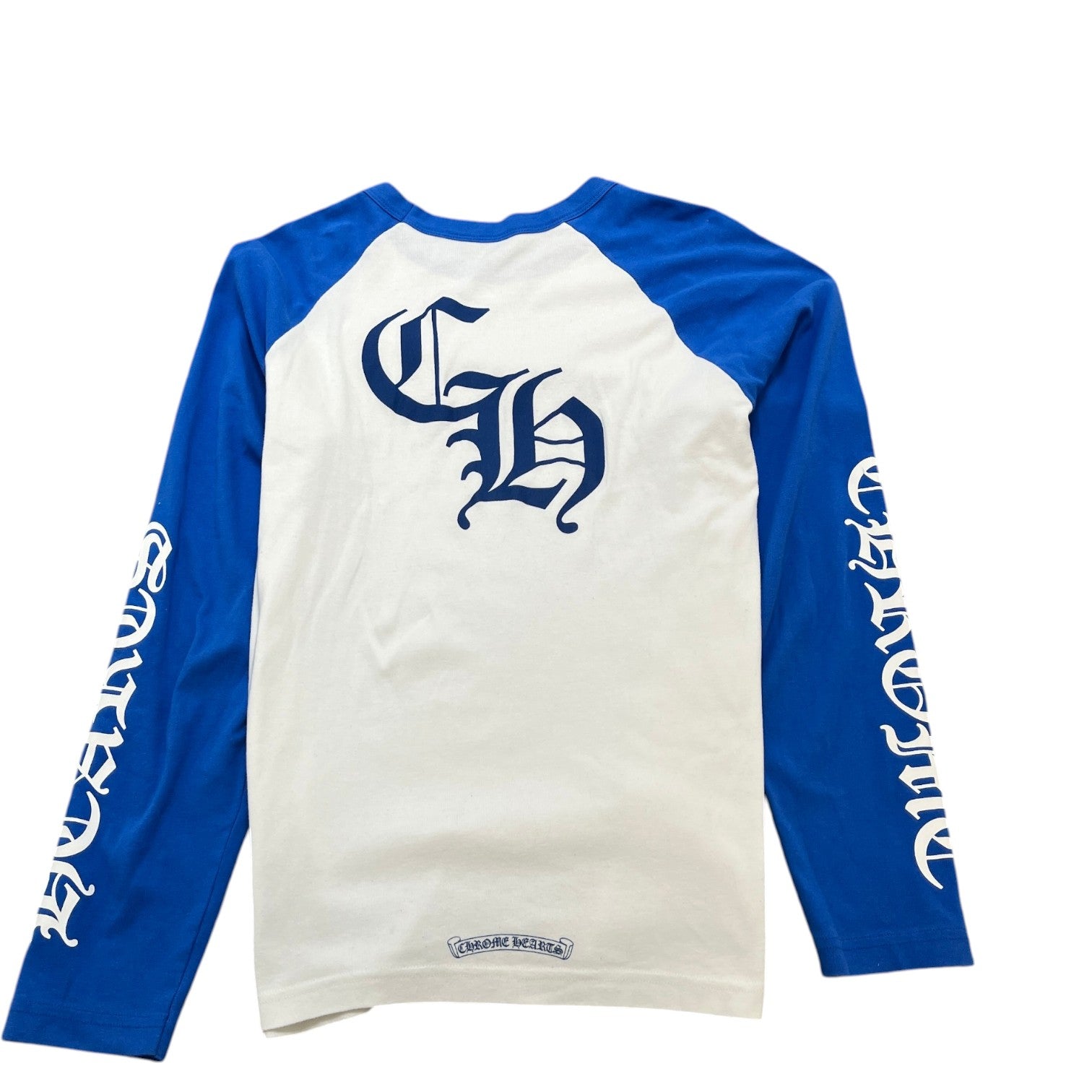 Men's Horseshoe Baseball Long Sleeve T-Shirt White Size XXL
