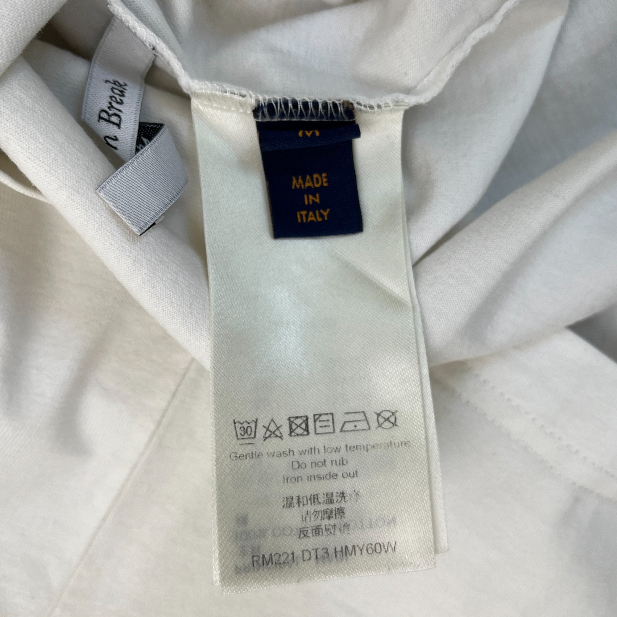 Men's Graffiti Print T-Shirt White Size M