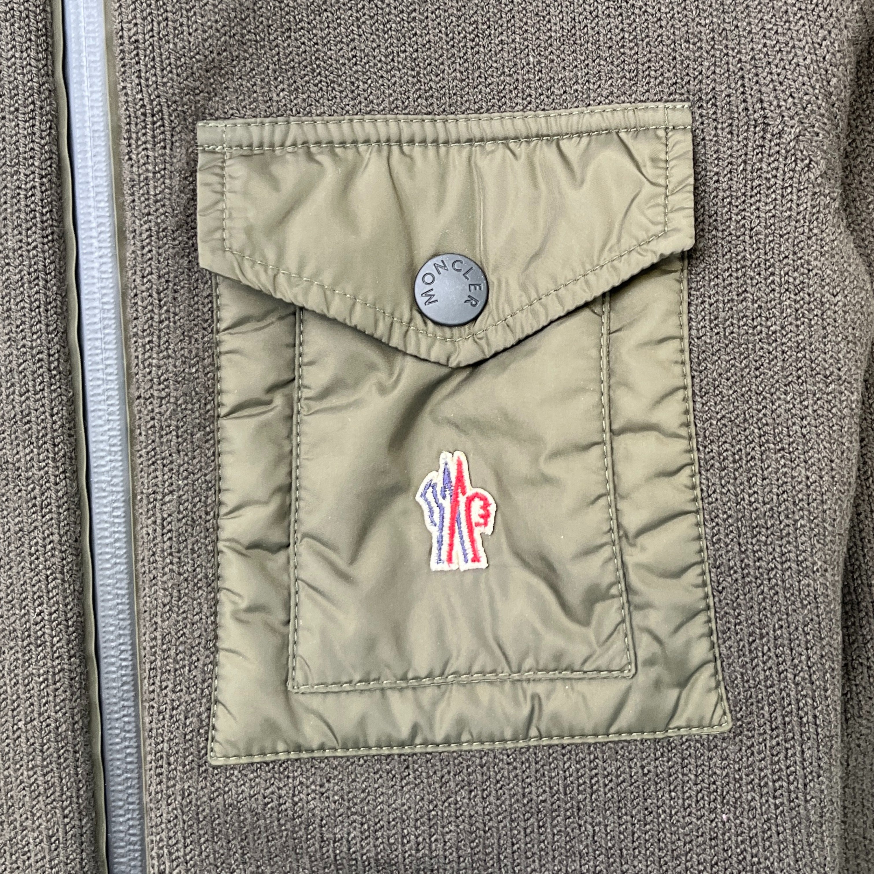 Men's Grenoble Maglione Tricot Jacket Khaki Size M