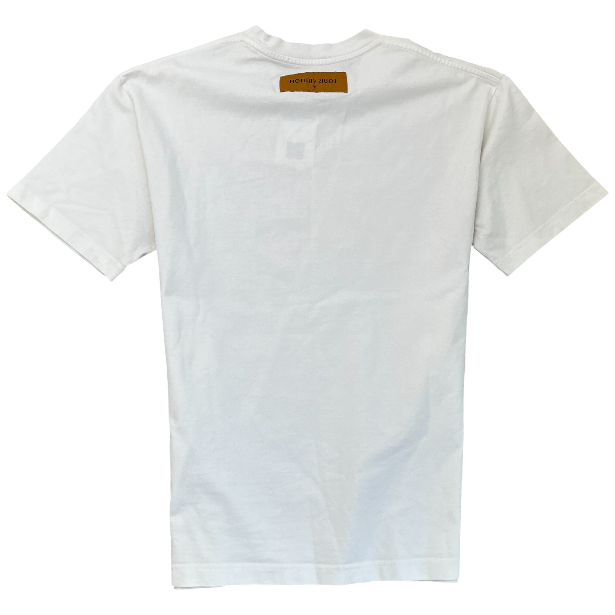 Men's Graffiti Print T-Shirt White Size M