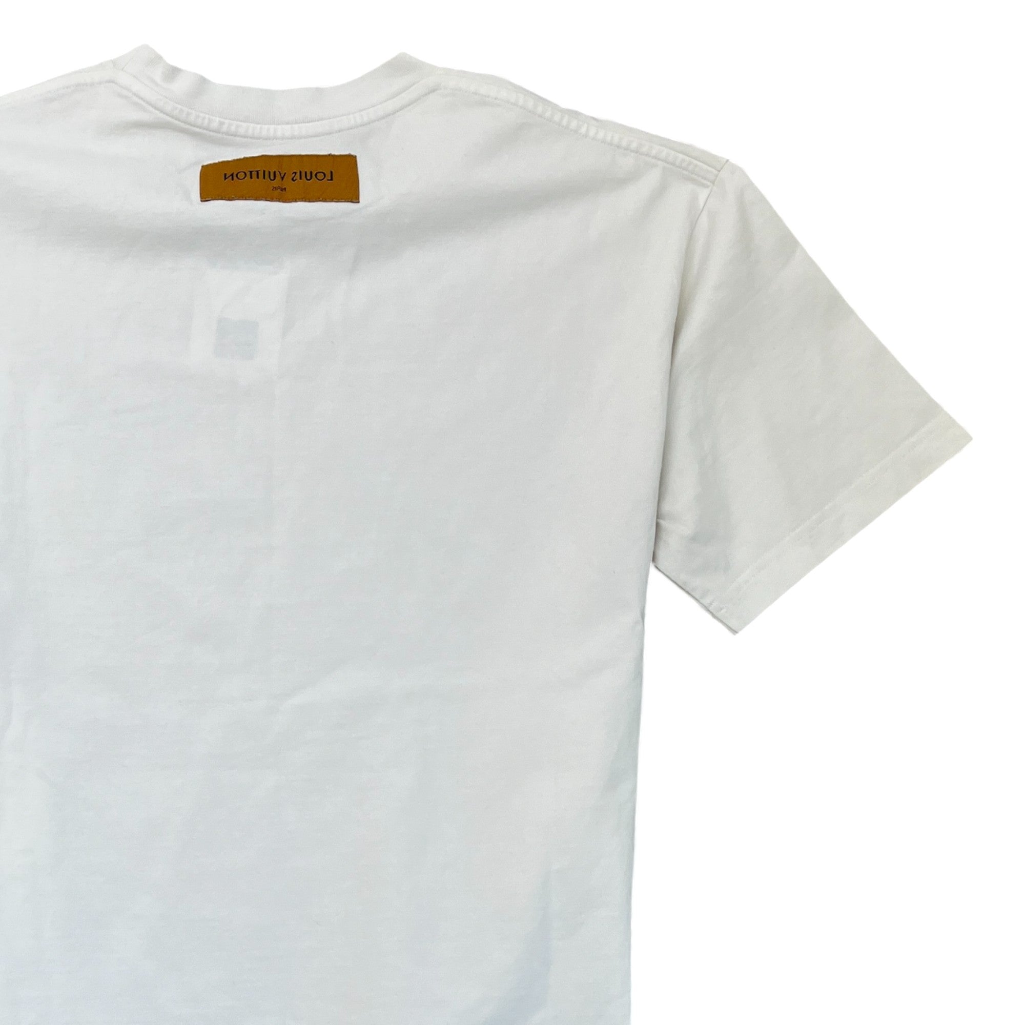 Men's Graffiti Print T-Shirt White Size M