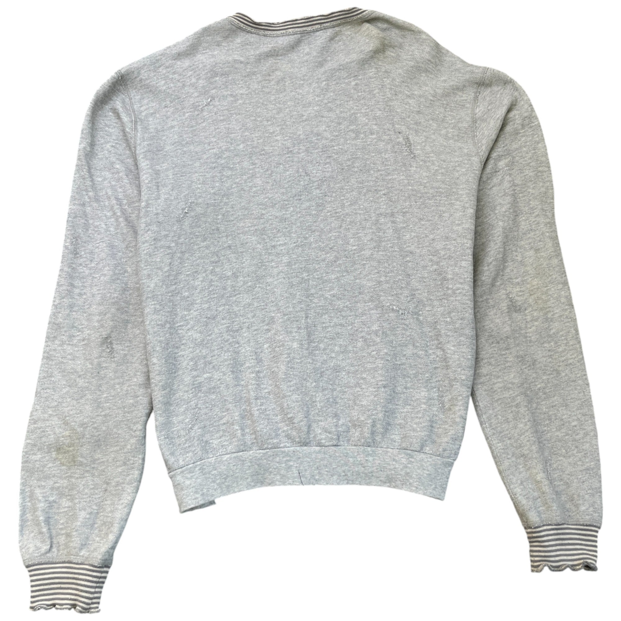 Men's Distressed Logo Sweatshirt Grey Size IT 52 / UK XL