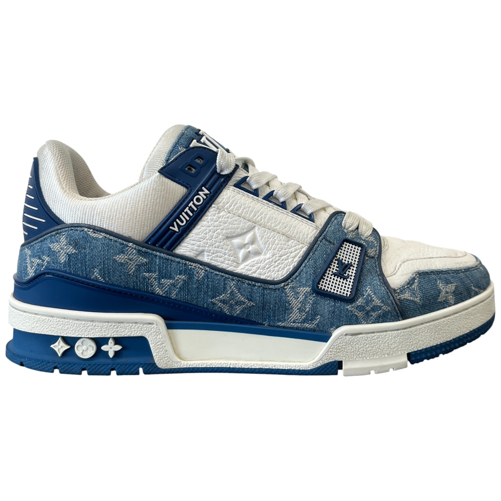 Men's Lv Denim Low Trainers Blue Size EU 41 / UK 7