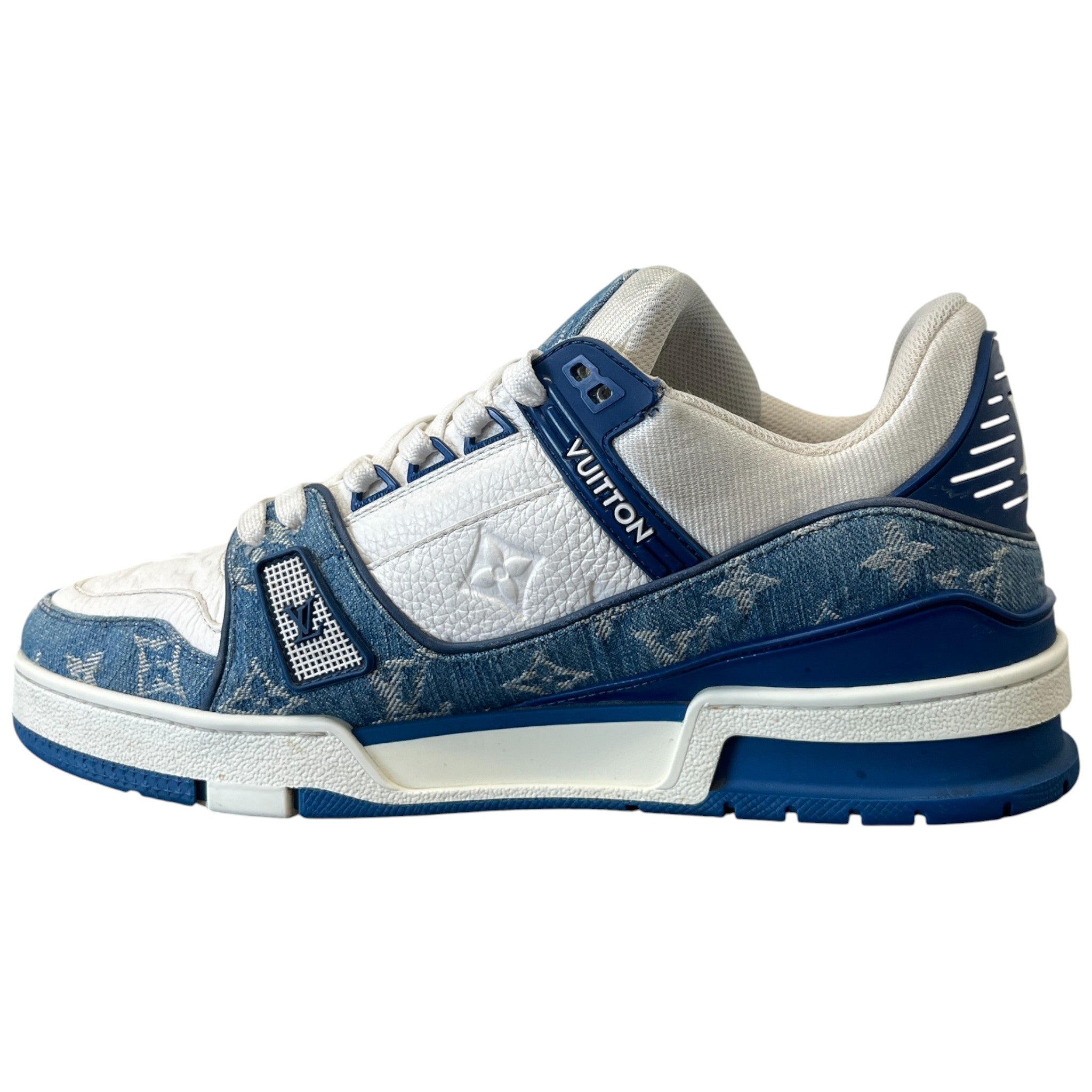 Men's Lv Denim Low Trainers Blue Size EU 41 / UK 7