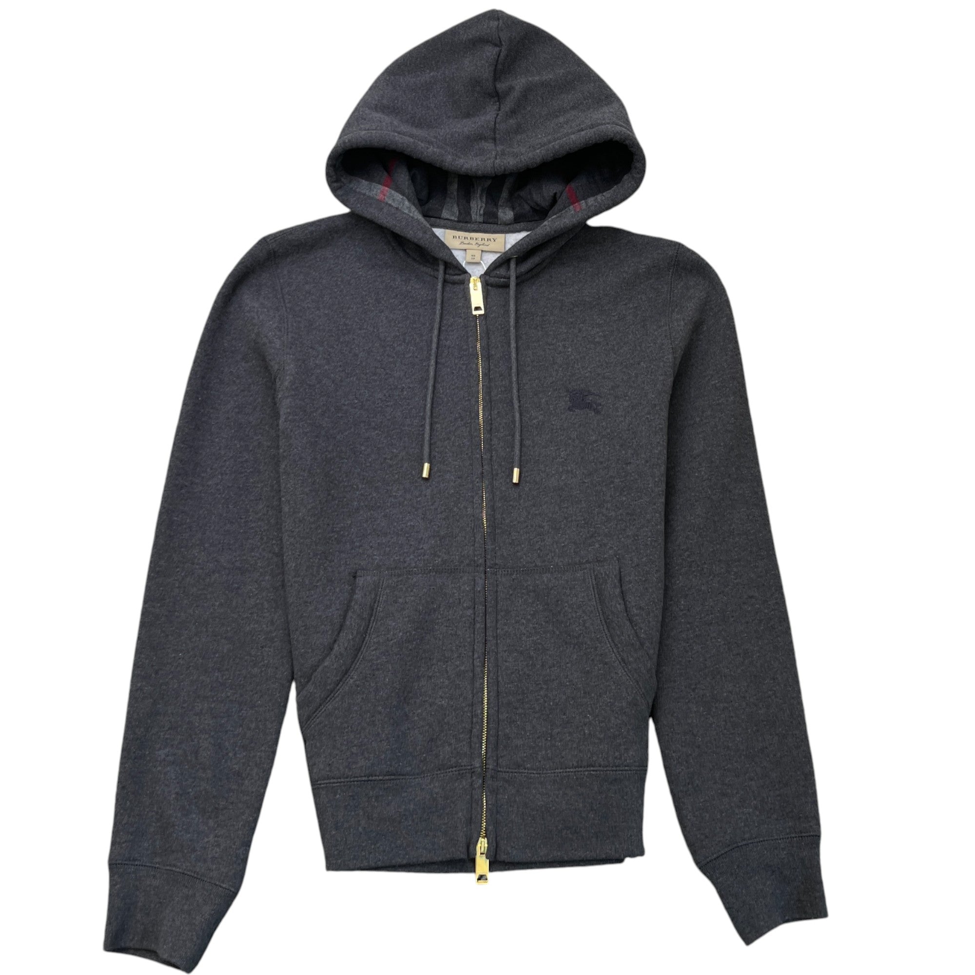 Men's Embroidered Logo Hoodie Charcoal Size XS